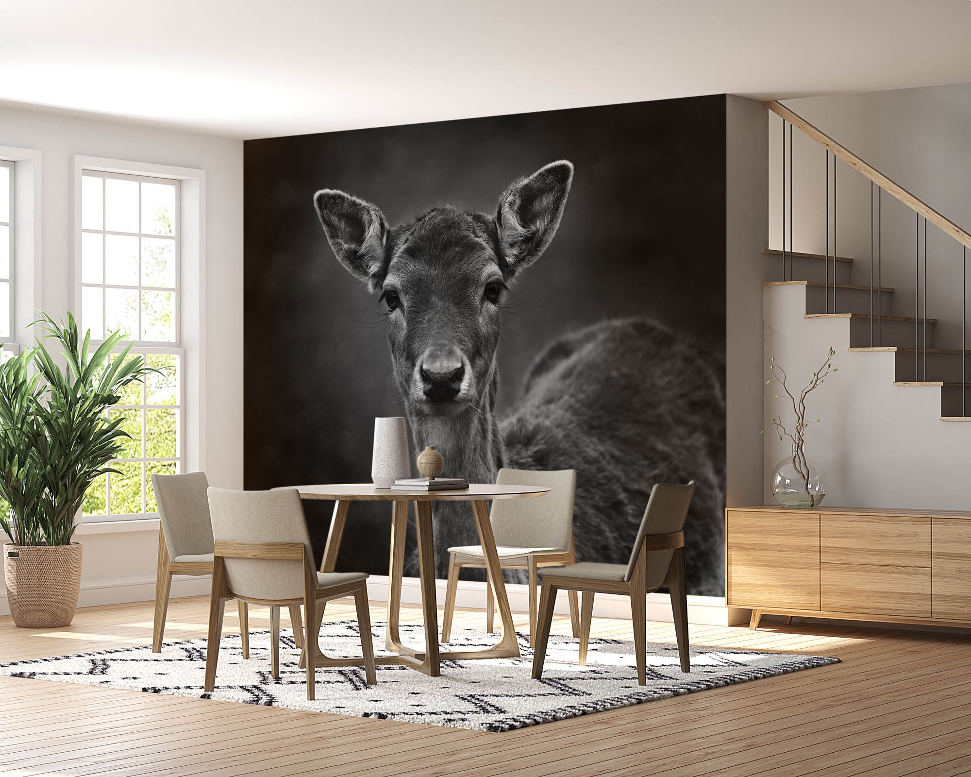 Deer in black and white - LW00243
