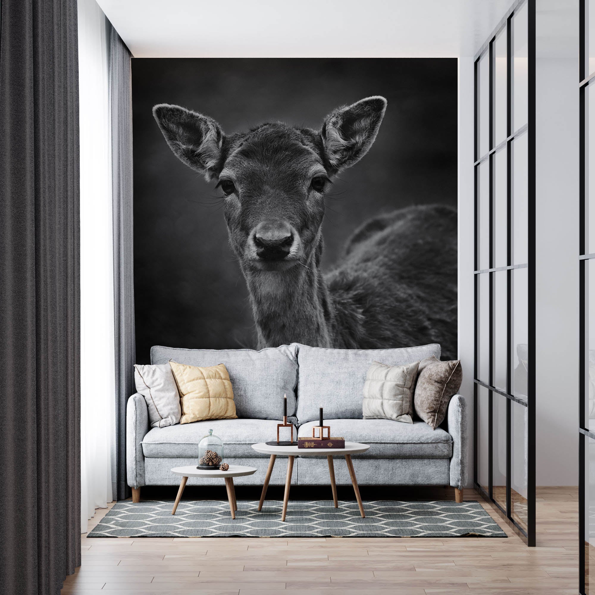 Deer in black and white - LW00243