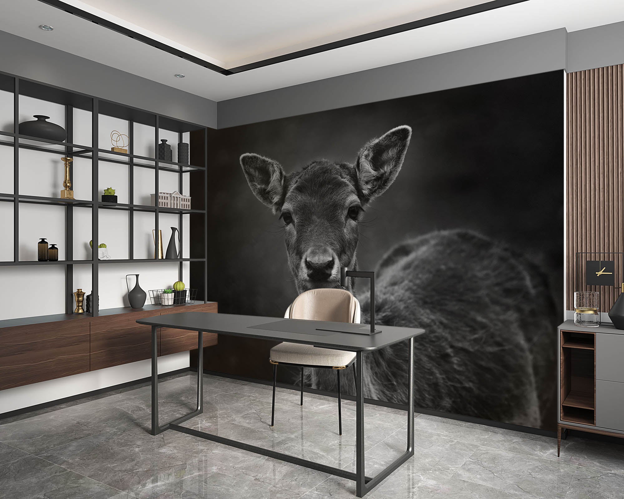 Deer in black and white - LW00243