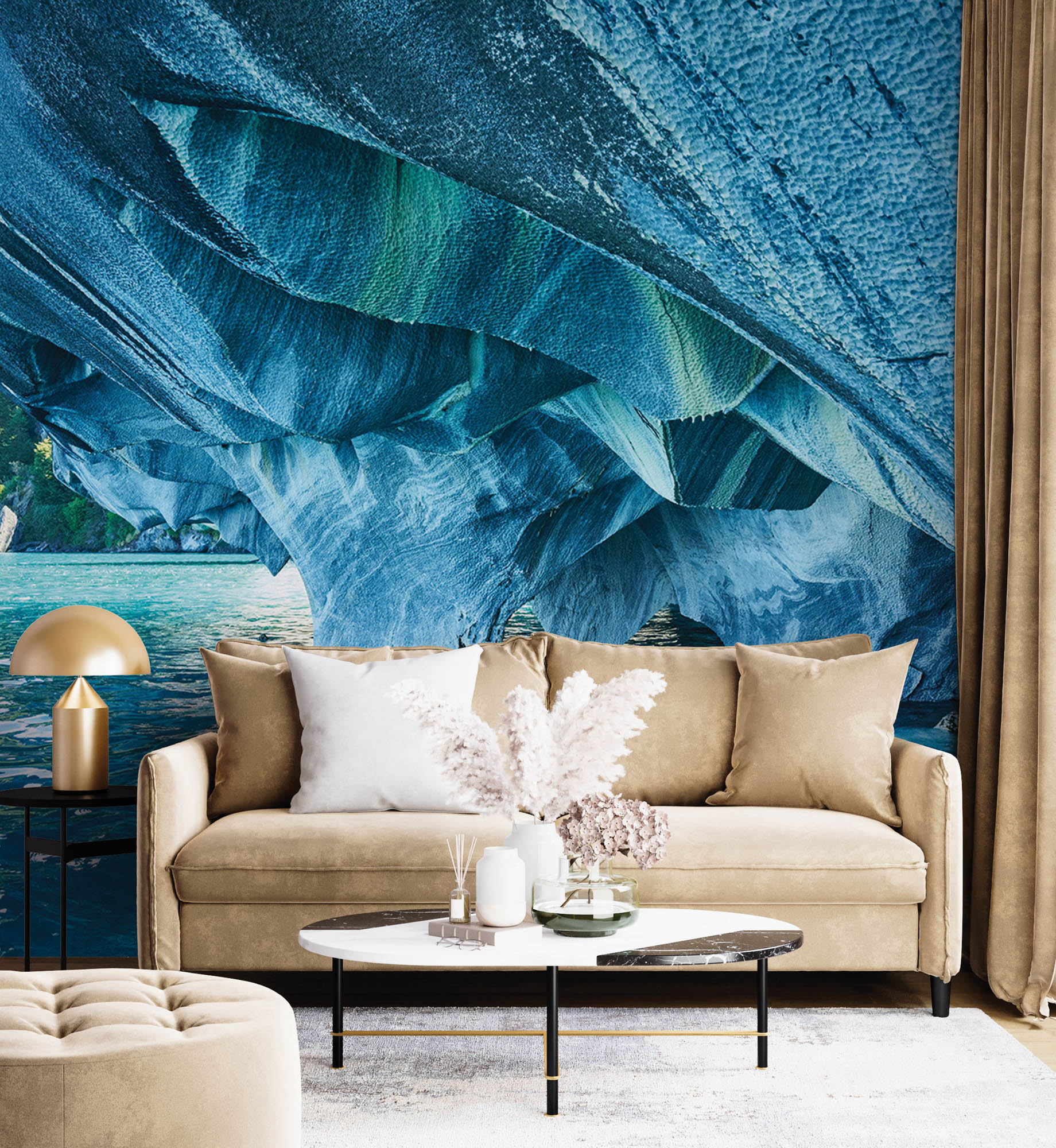 Caves in blue tones - LW00289