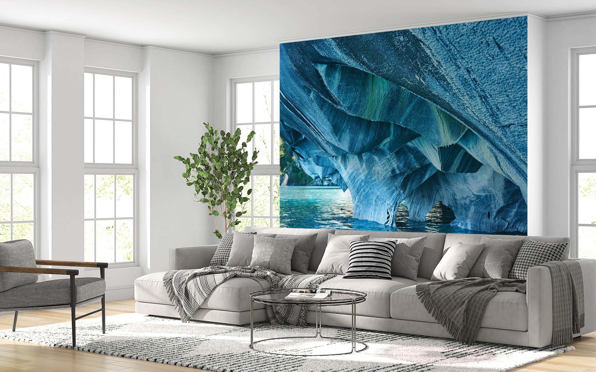 Caves in blue tones - LW00289