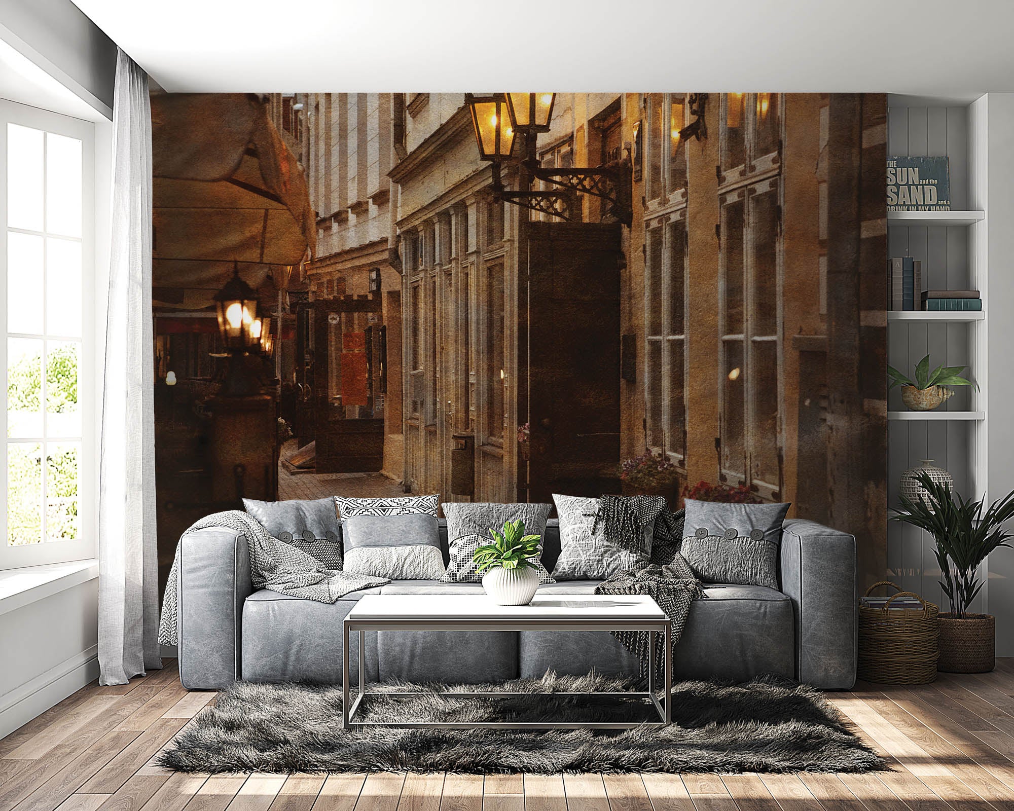 Vintage foto van een straat - LW00350