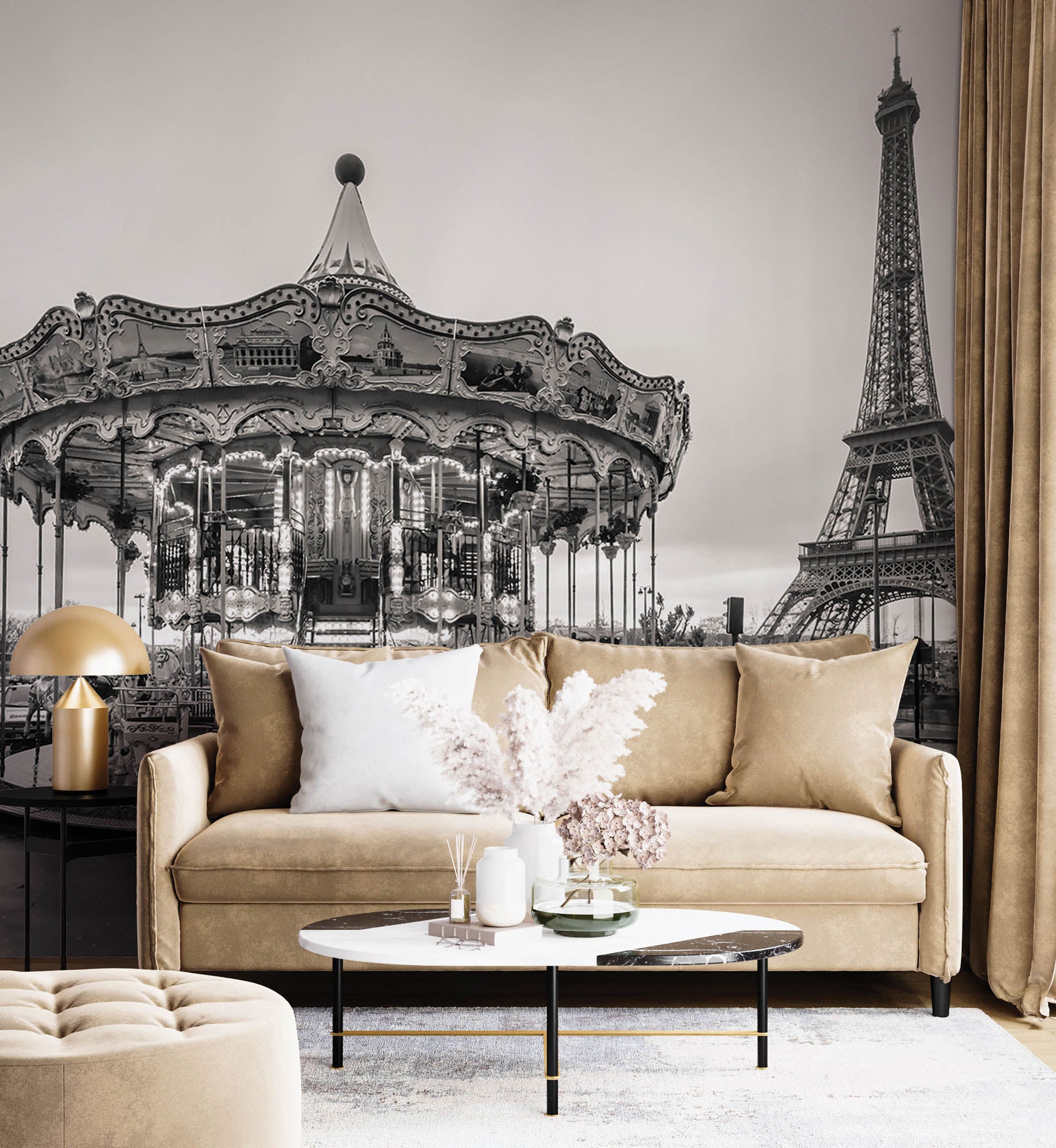 Carousel and Eiffel Tower - LW00358