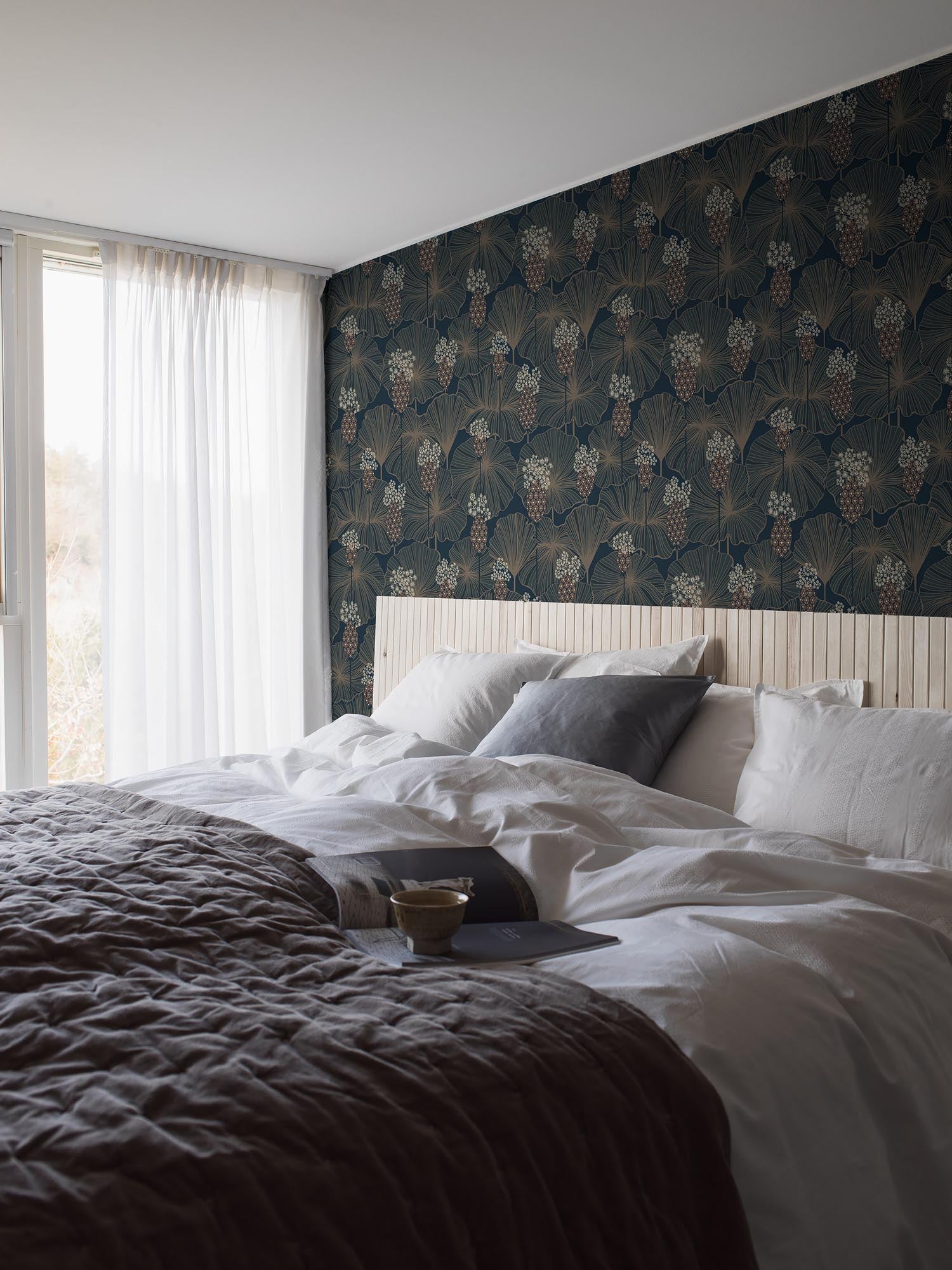 Boråstapeter Eastern Simplicity Umbrella Leaves 3118