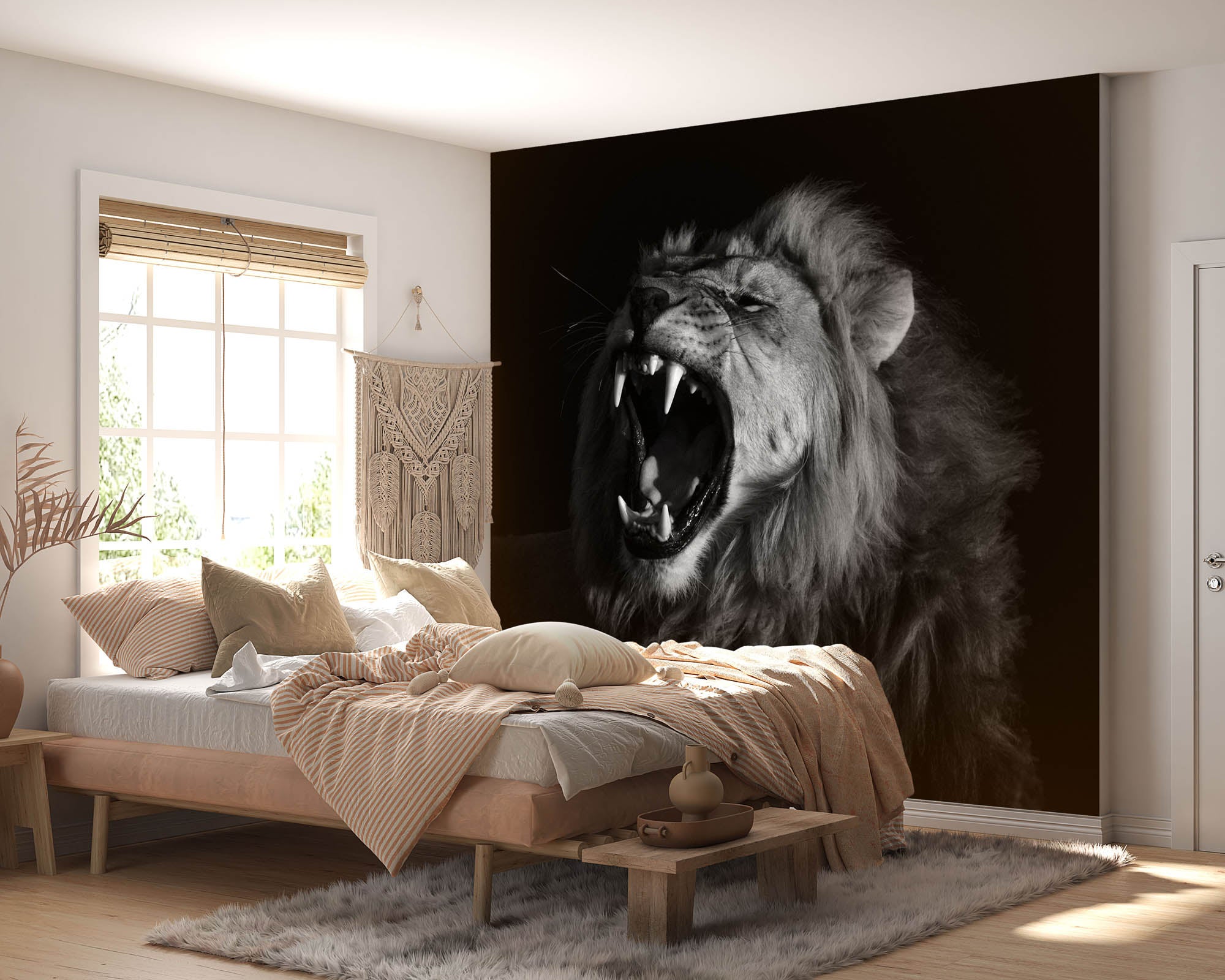 roaring lion head - LW00199