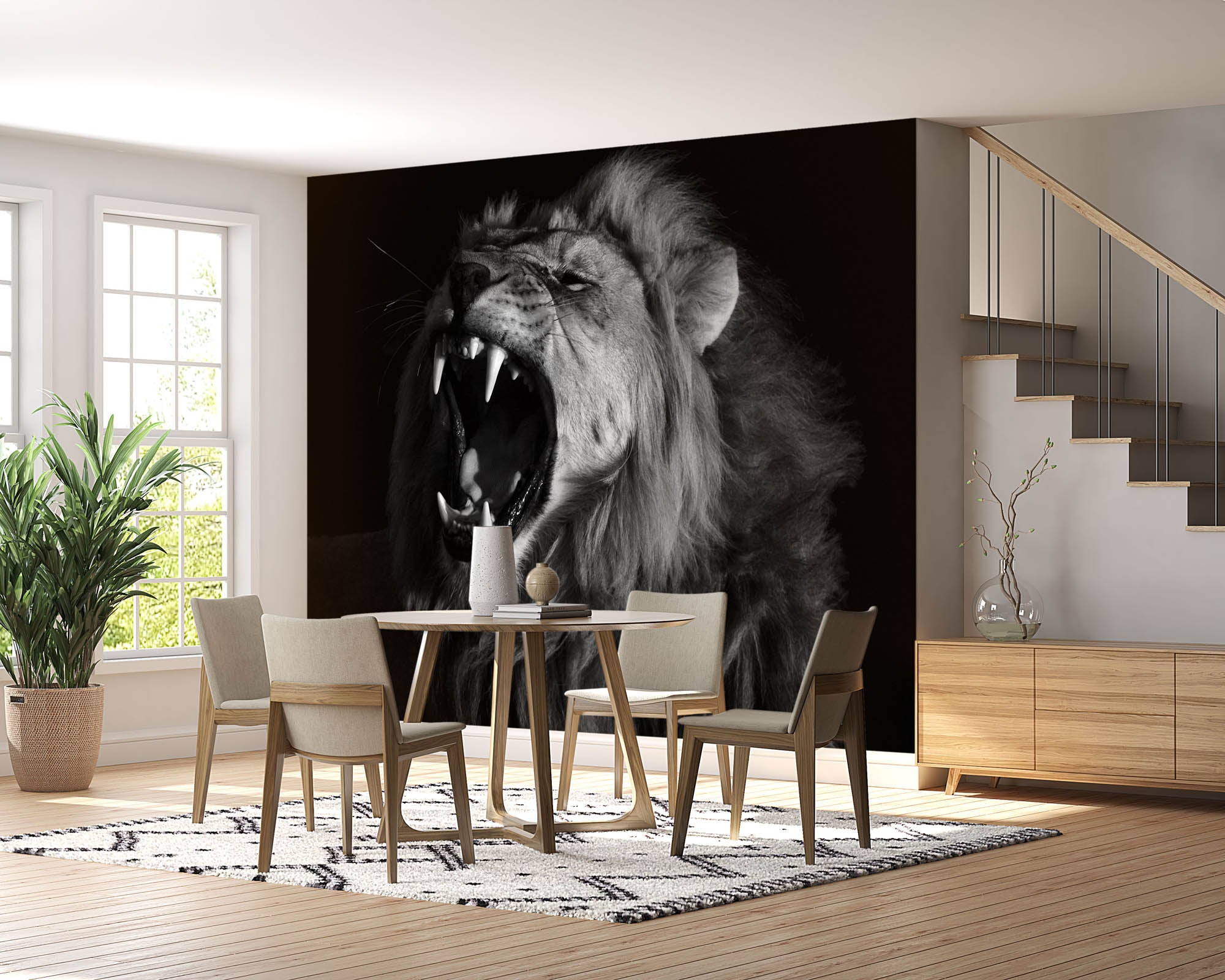 roaring lion head - LW00199