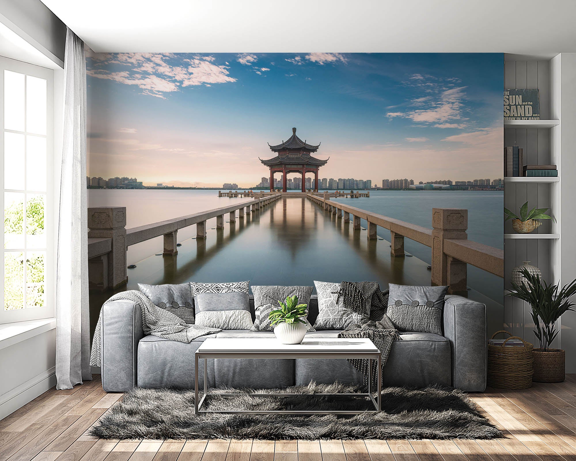 View of temple surrounded by water - LW00071