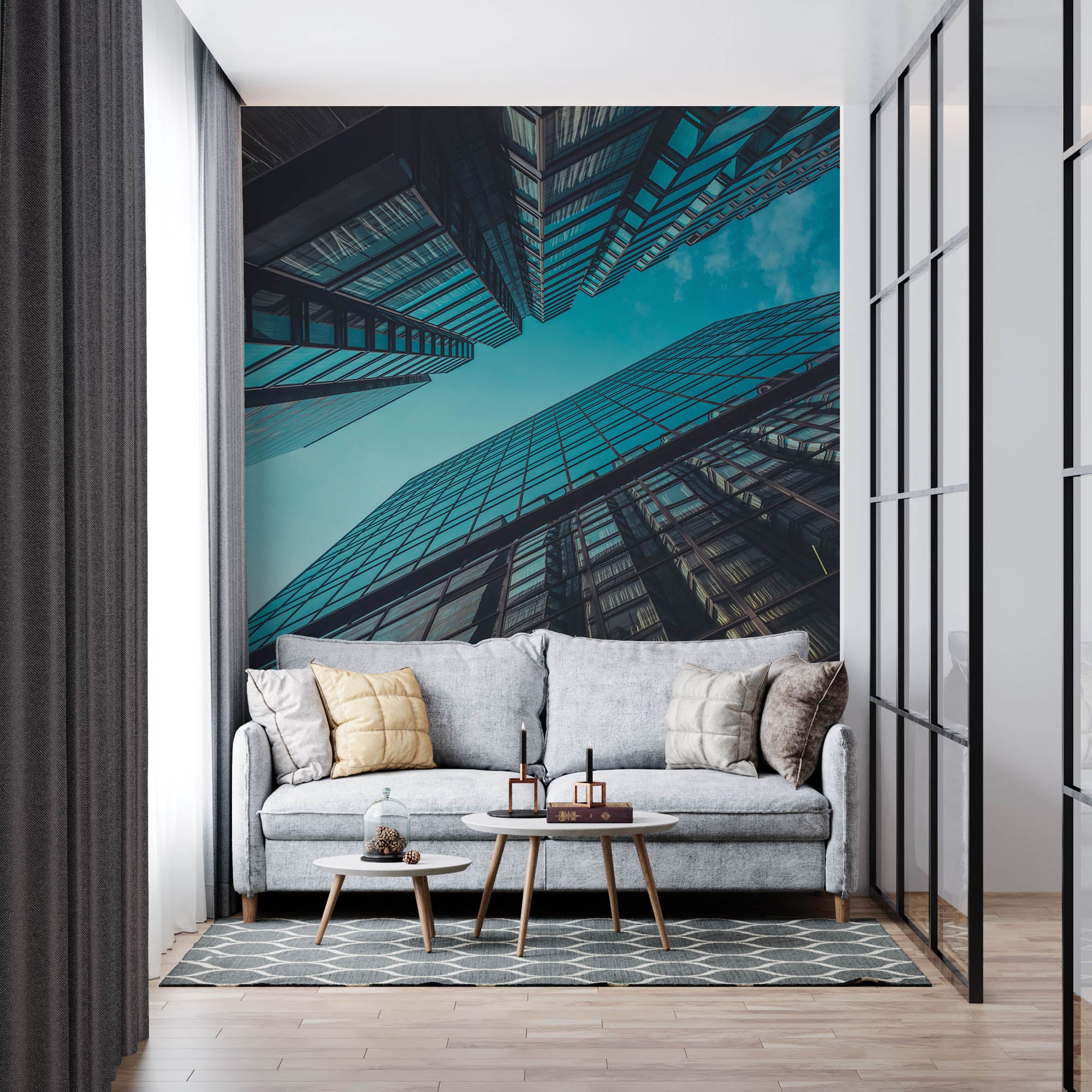 Bottom view of skyscrapers - LW00030