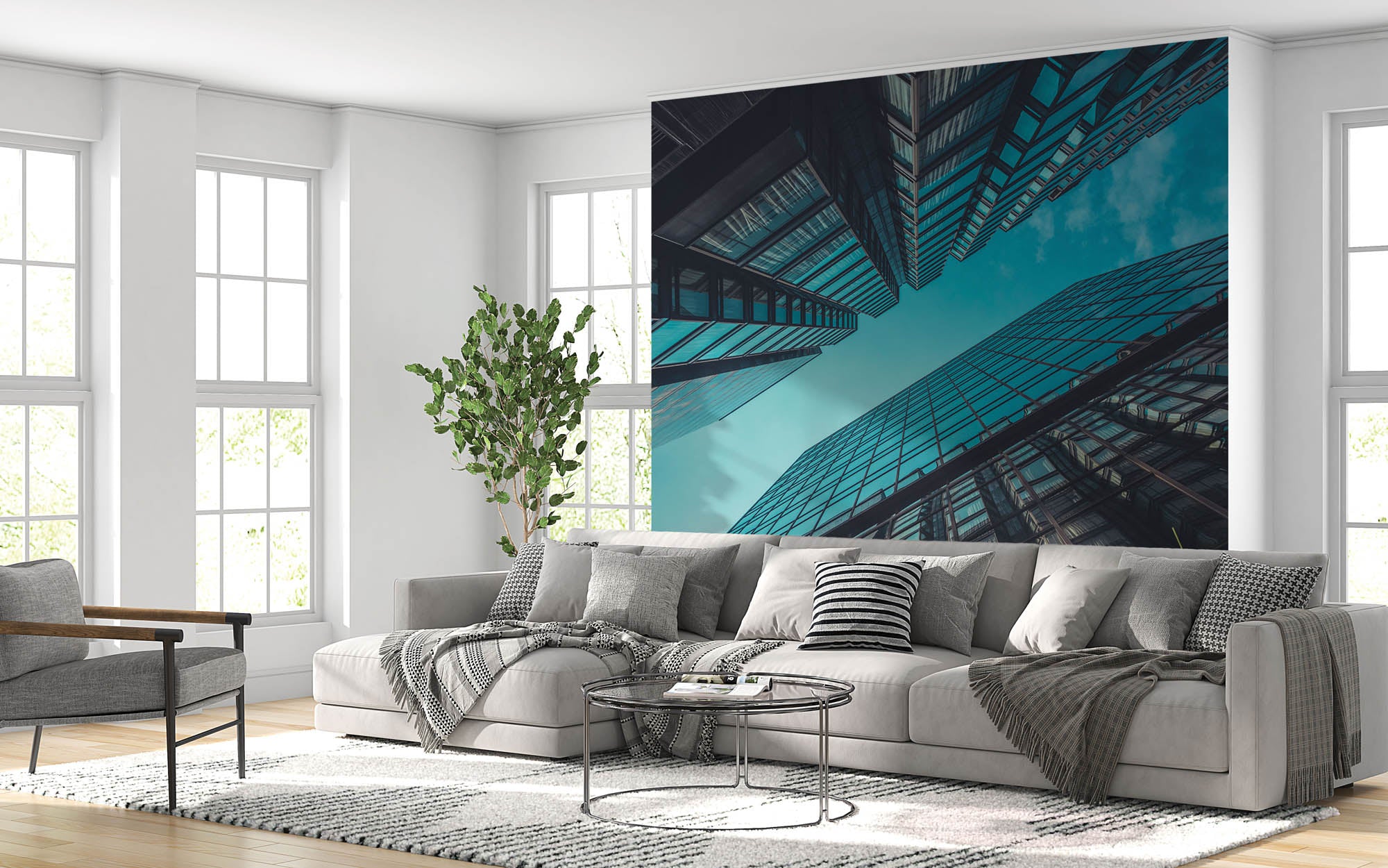 Bottom view of skyscrapers - LW00030