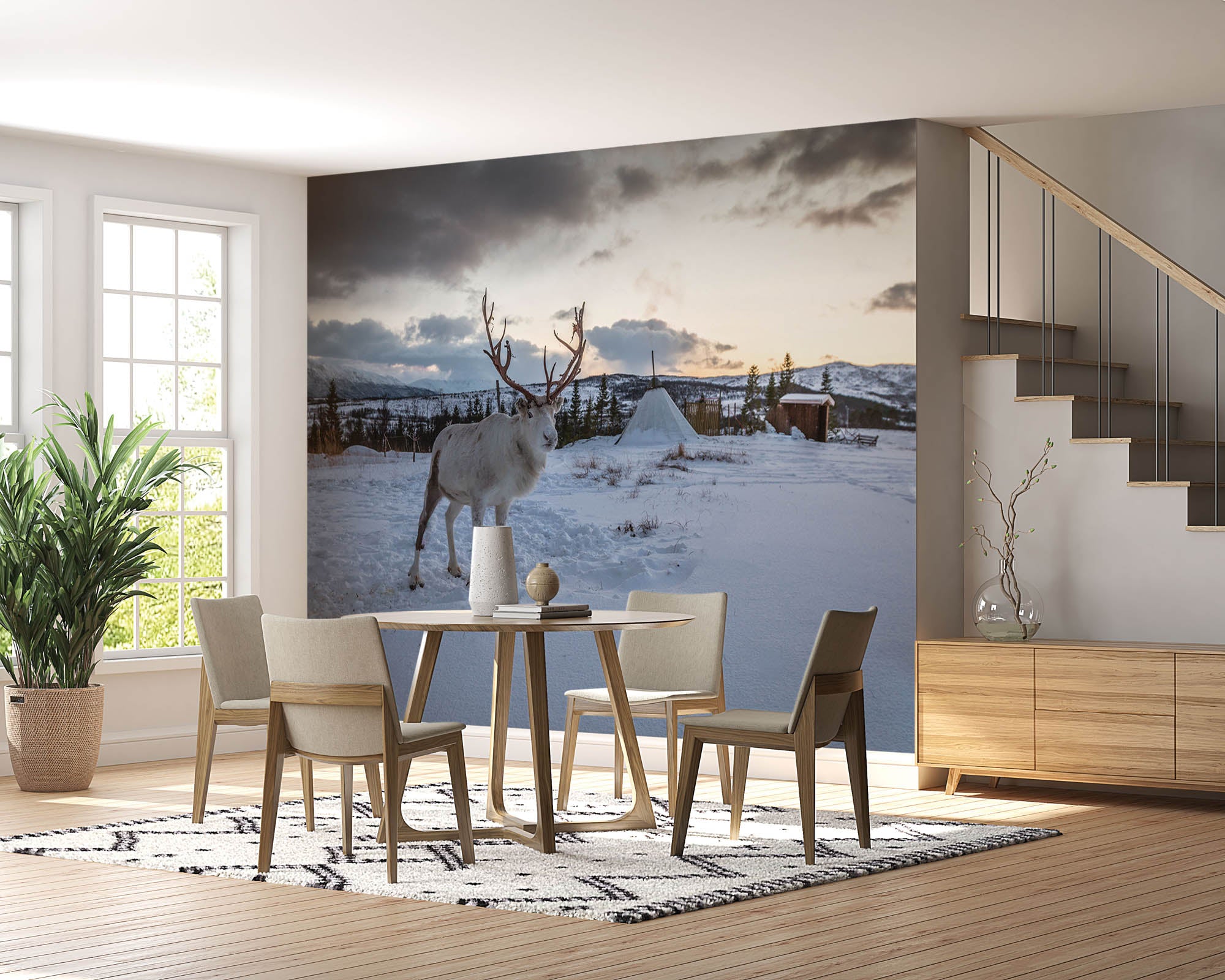 Reindeer in winter landscape - LW00175