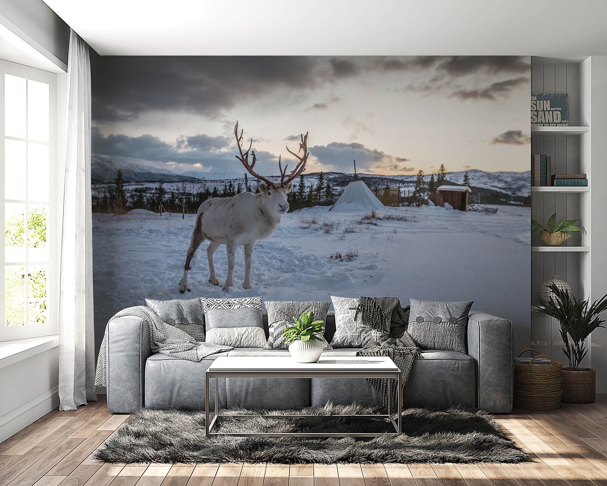 Reindeer in winter landscape - LW00175