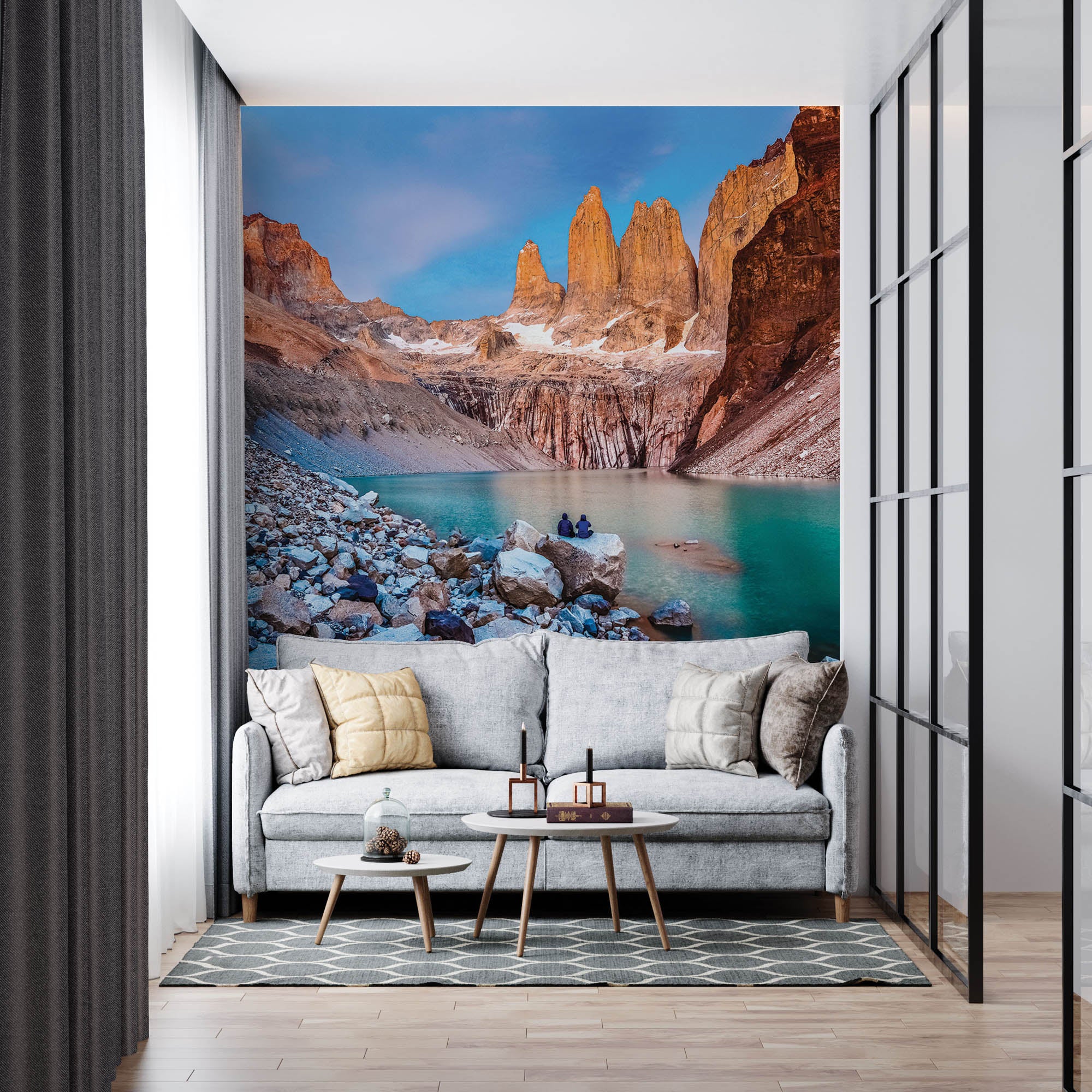 Water surrounded by mountains and rocks - LW00278