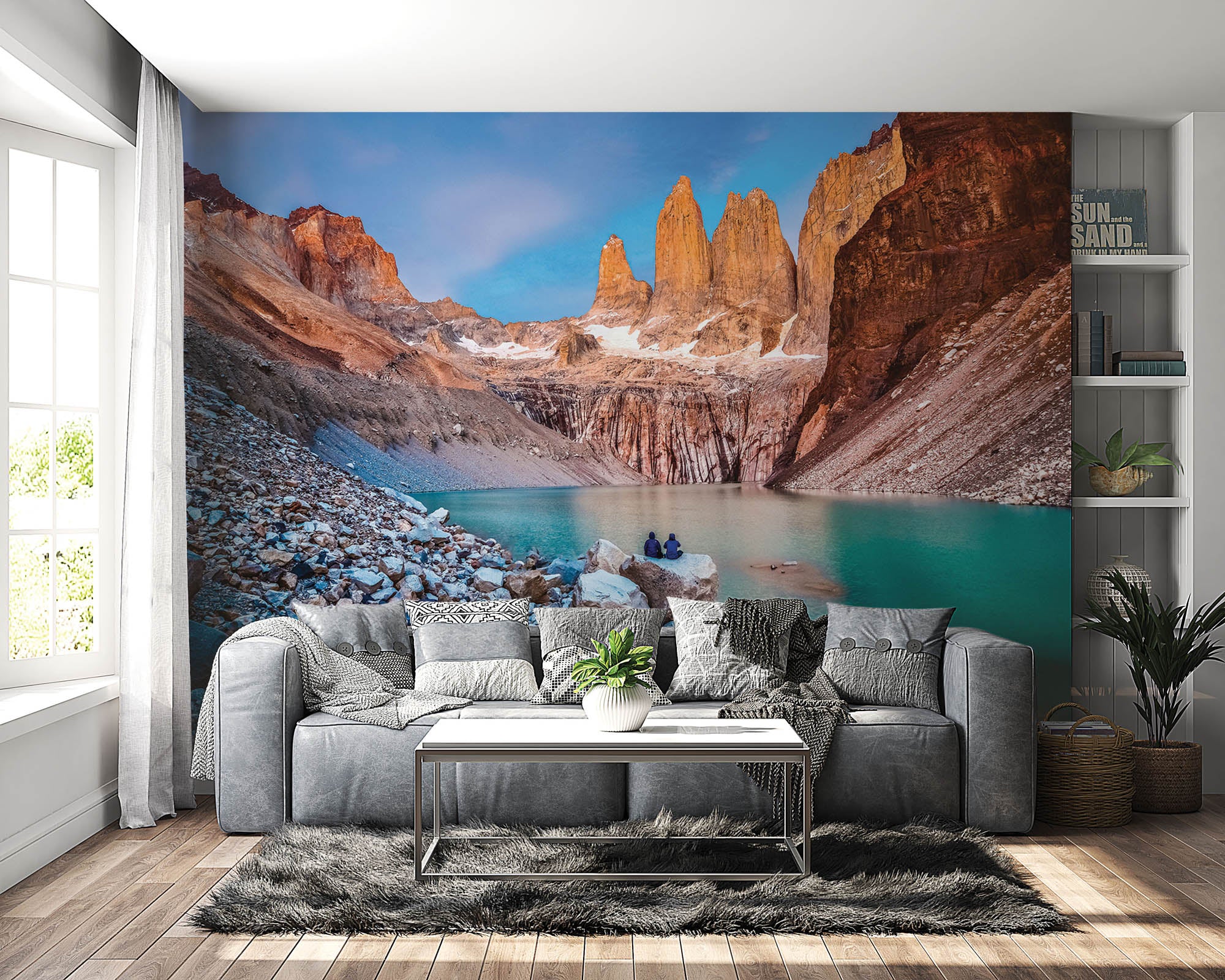 Water surrounded by mountains and rocks - LW00278