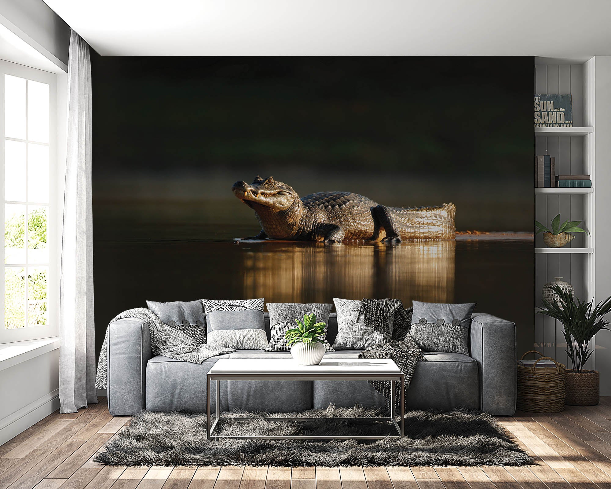 Yacarekaaiman in avondzon - LW00180