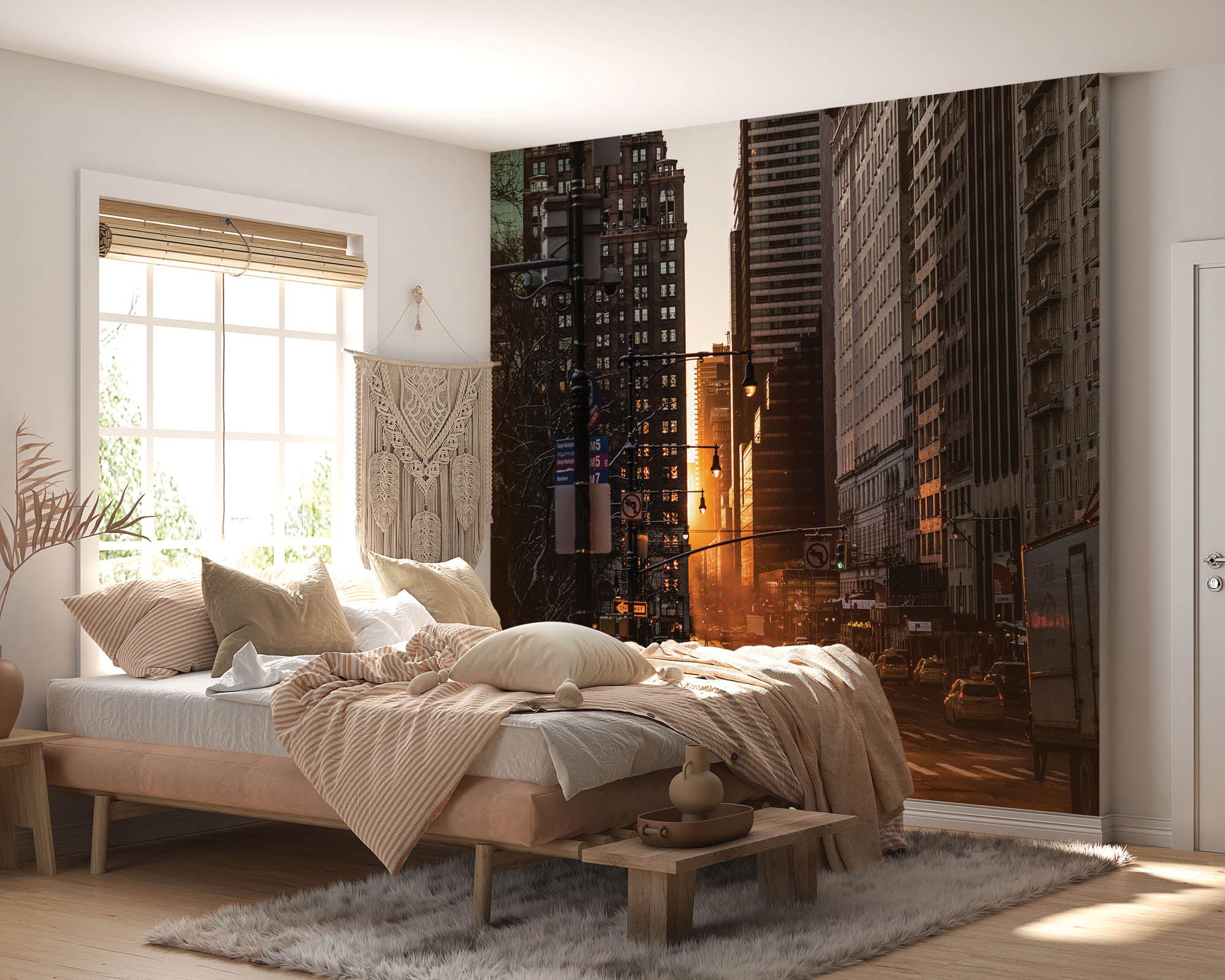 Sun shining through buildings New York - LW00335