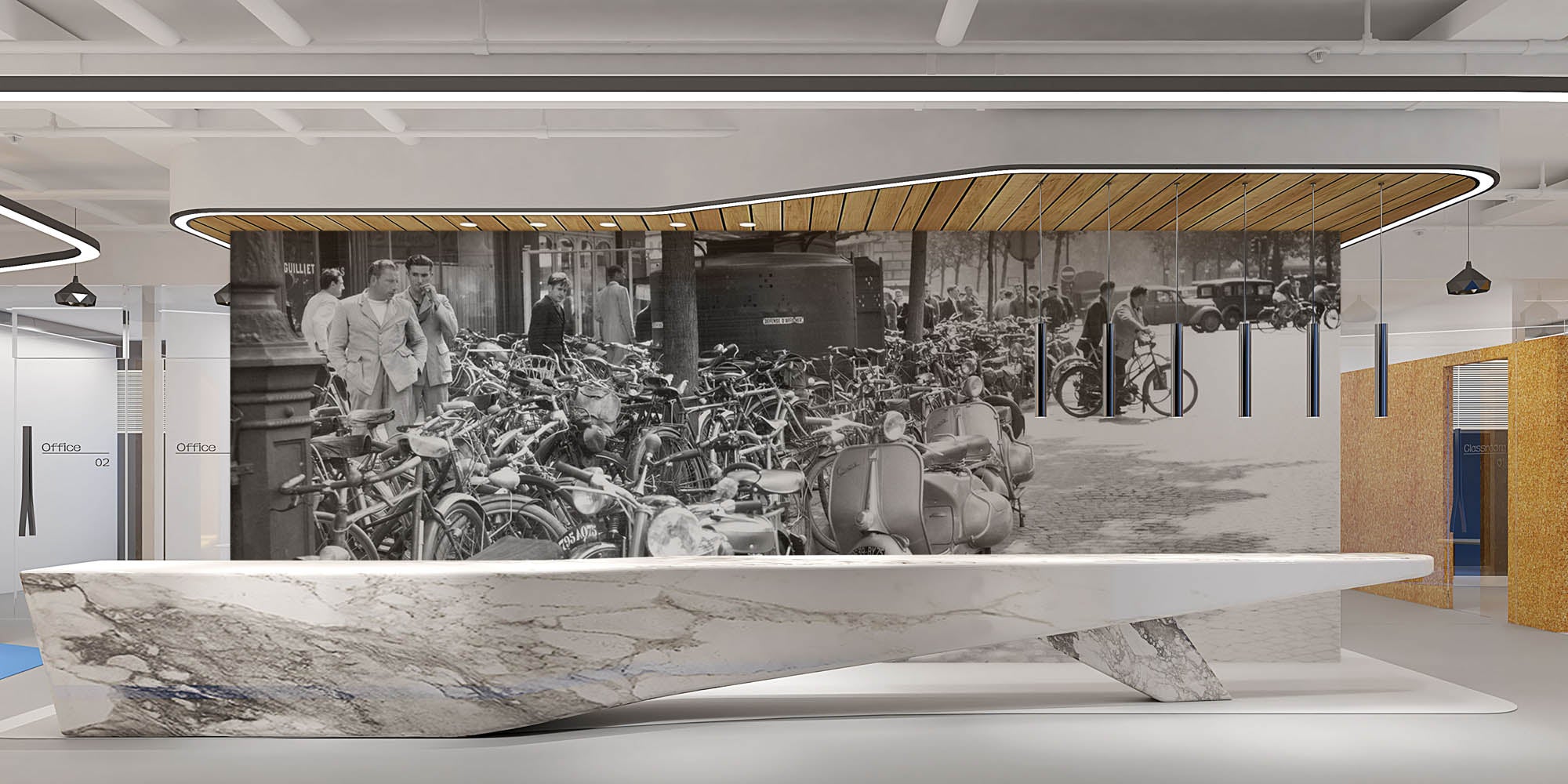 Old black and white photo of Paris street - LW00349