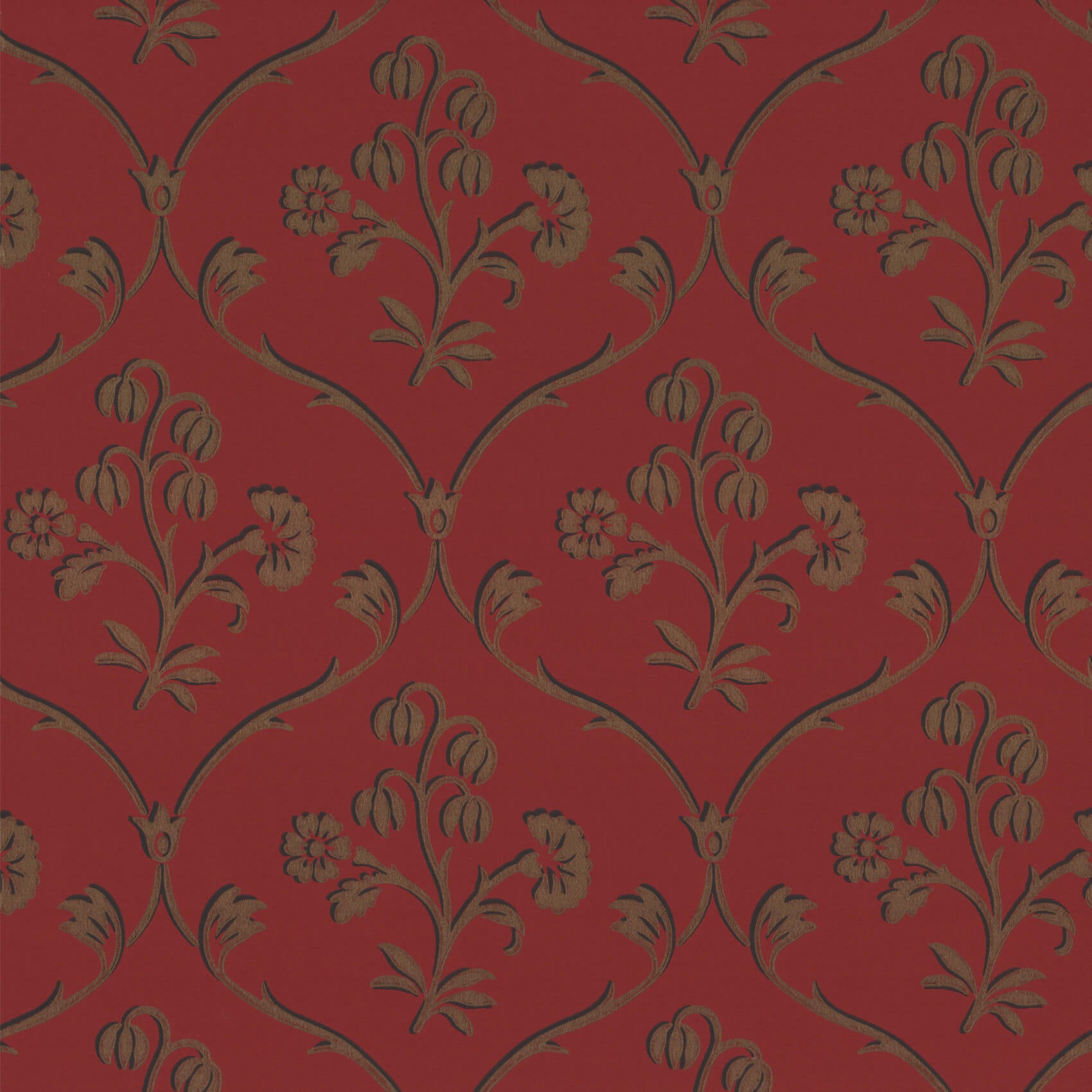 Little Green London Wallpapers Cranford Cherry Gold
