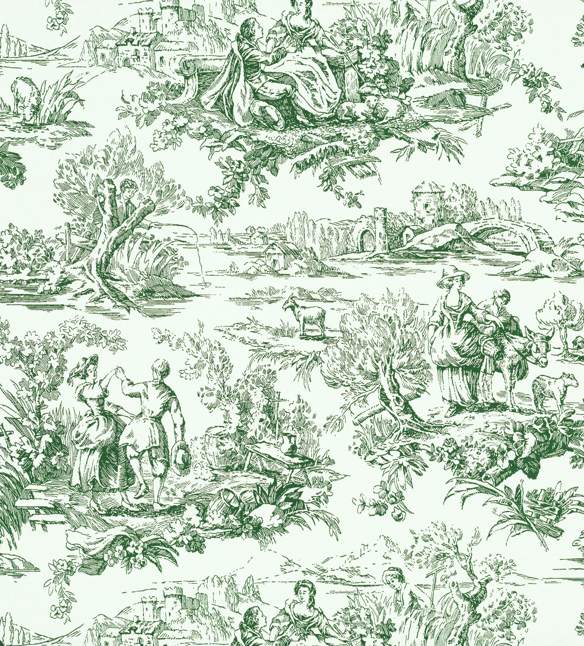 Little Green National Trust III Lovers' Toile Puck