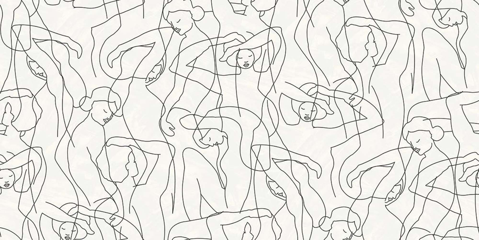 Hooked on Walls Silhouette Model Lines 34845