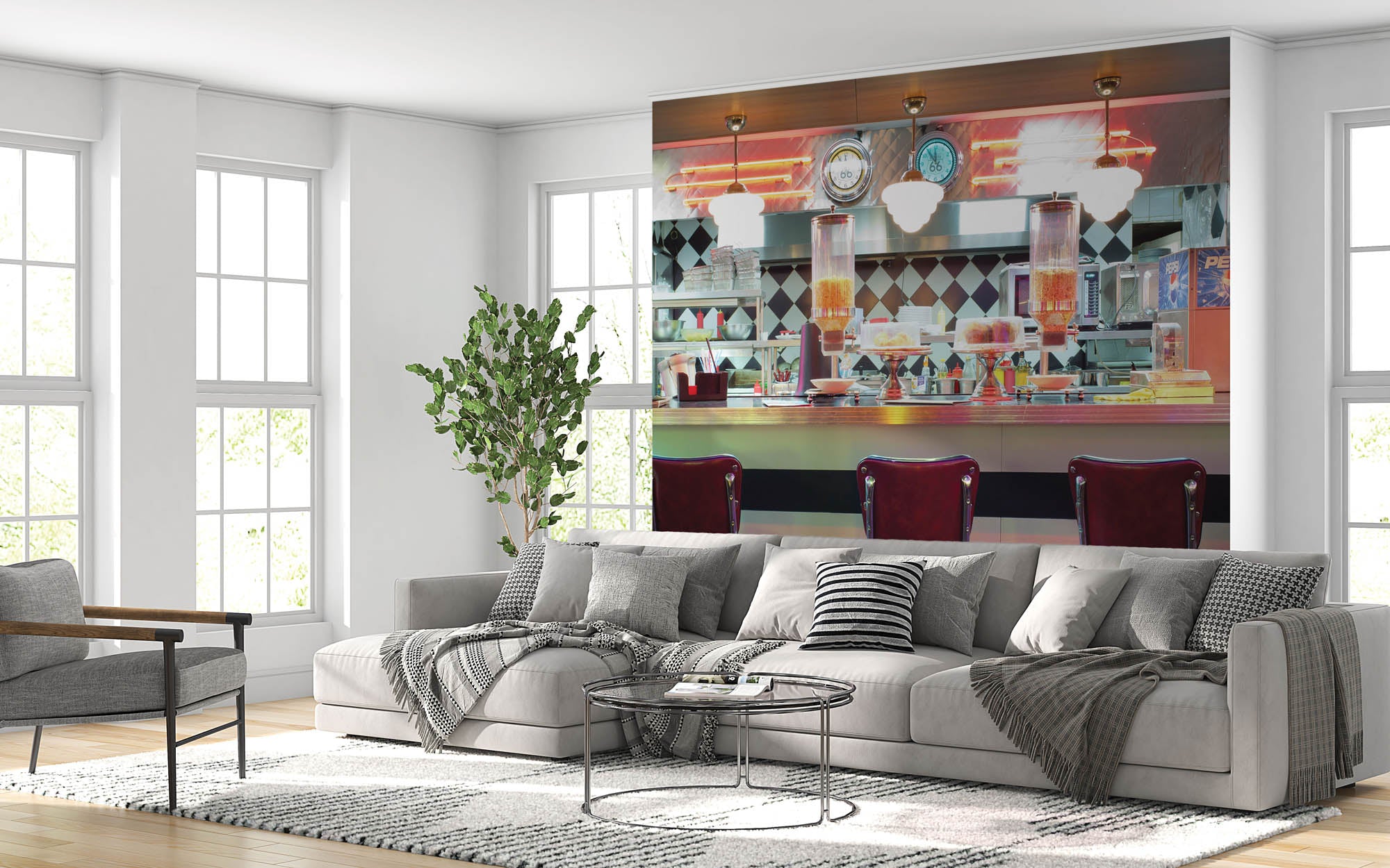 Amerikaanse retro bar - LW00419 Fotobehang