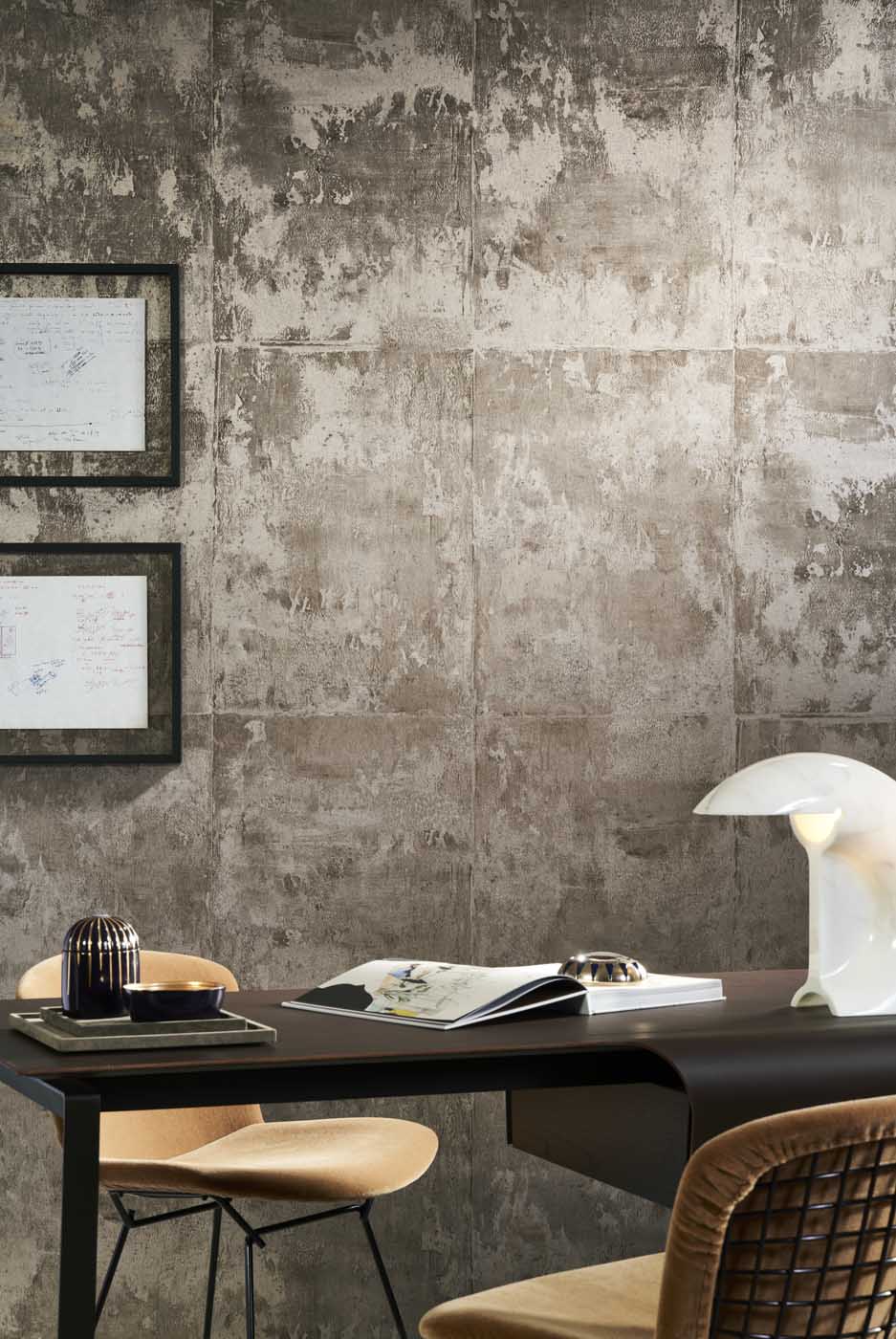 Arte Metal X Patina Platinum 85505A Behang