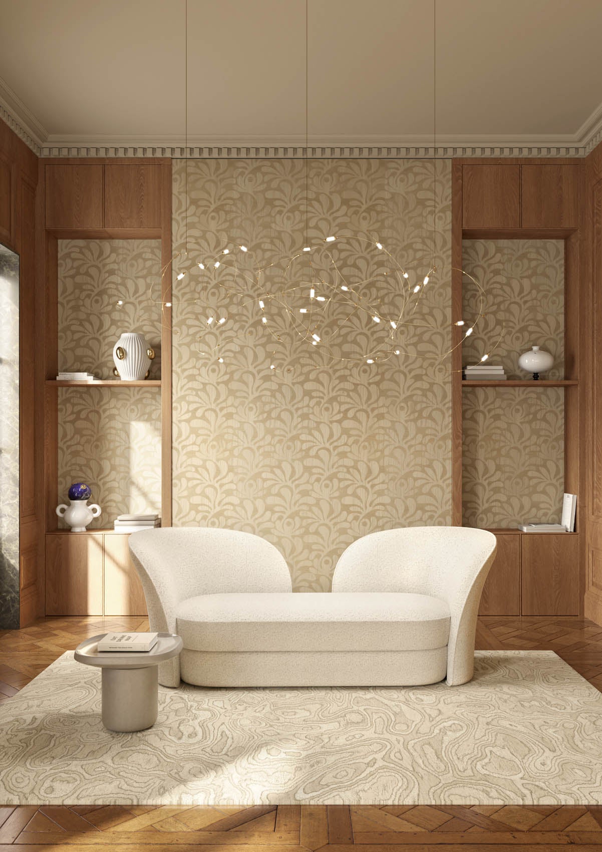 Arte Moooi Green House Woodblock Beetle Fern MO5020 Behang