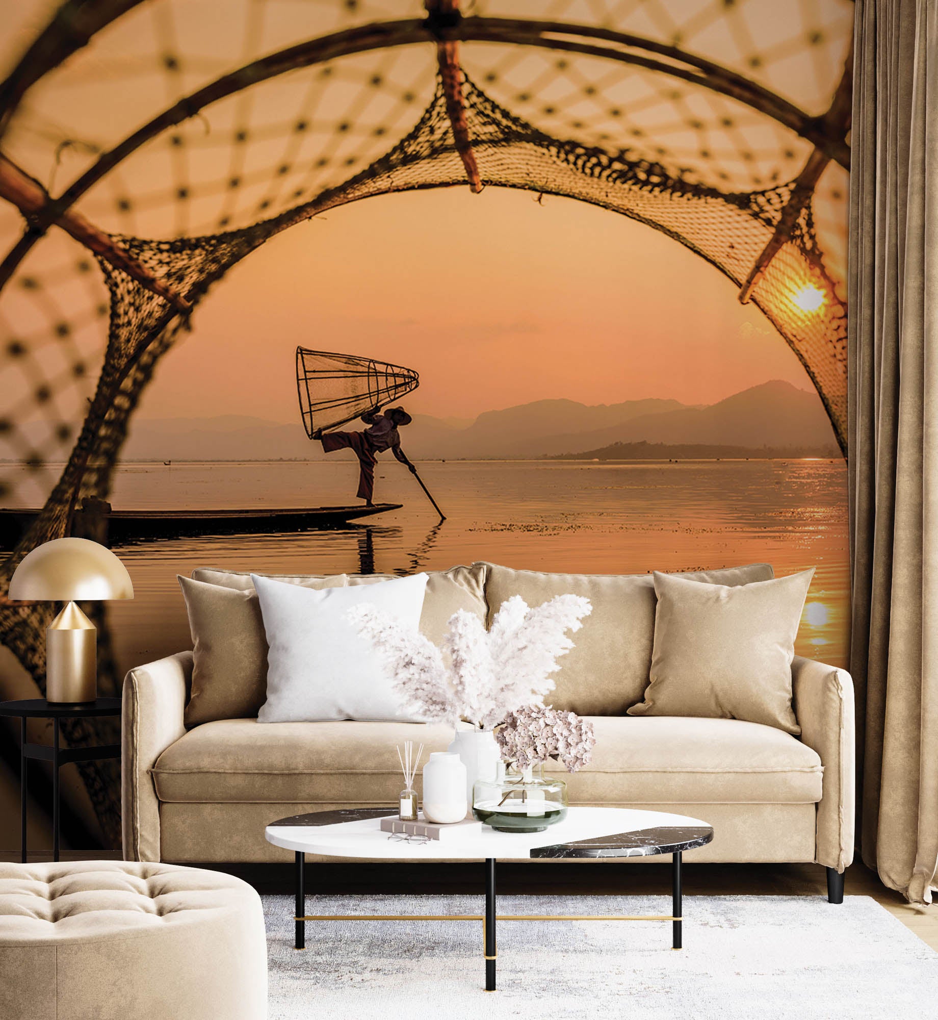 Aziatische visser - LW00069 Fotobehang