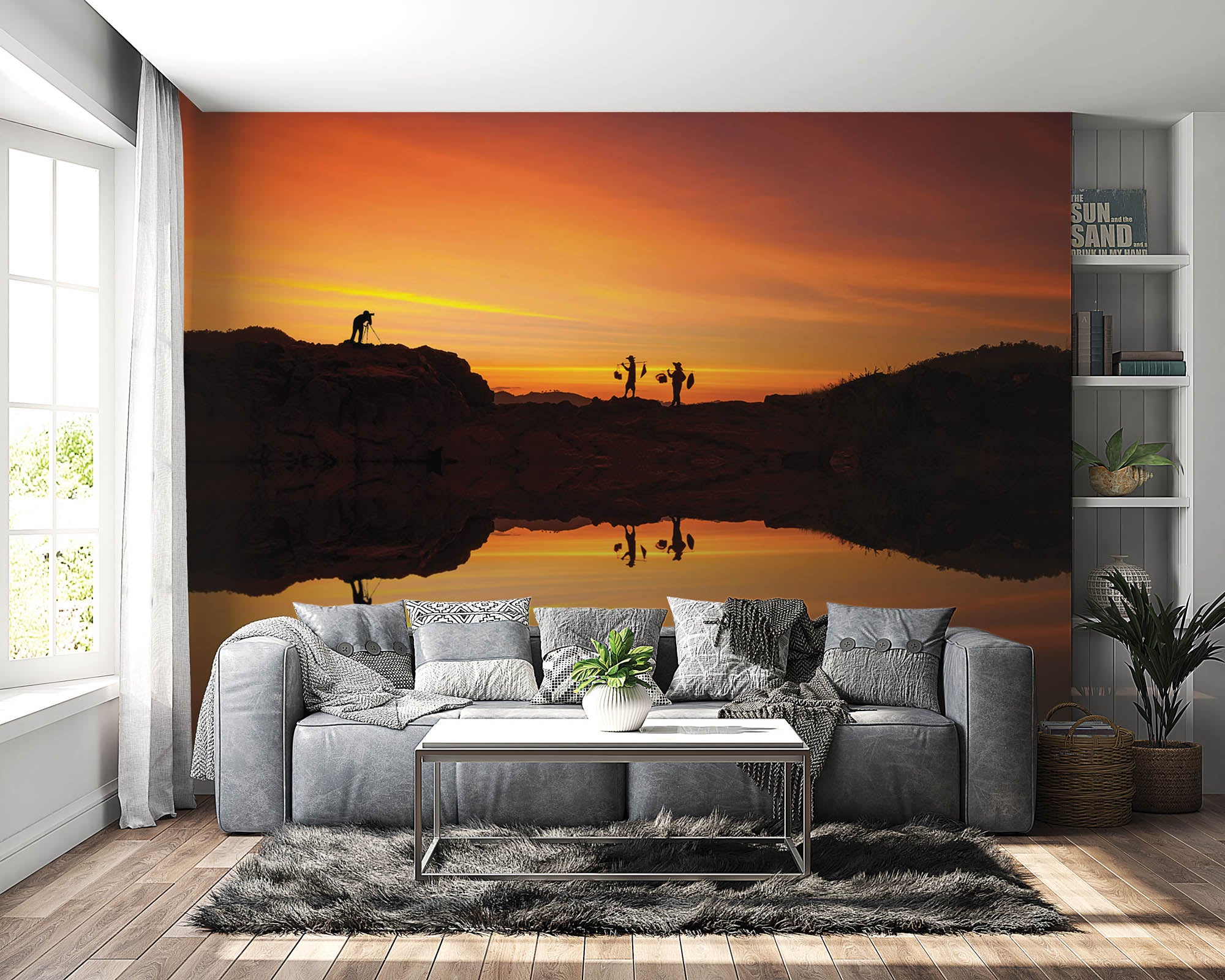 Aziatische zonsondergang - LW00070 Fotobehang