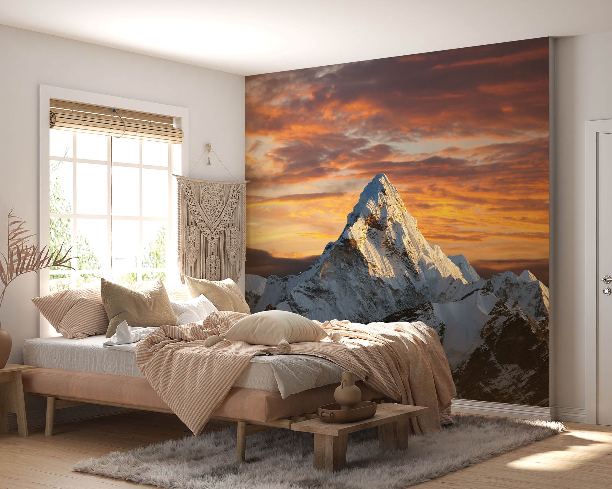 Berg de Ama Dablam in avondlicht - LW00124 Fotobehang