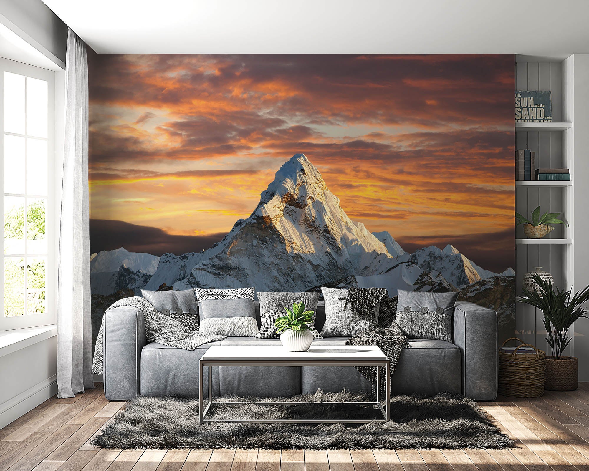 Berg de Ama Dablam in avondlicht - LW00124 Fotobehang