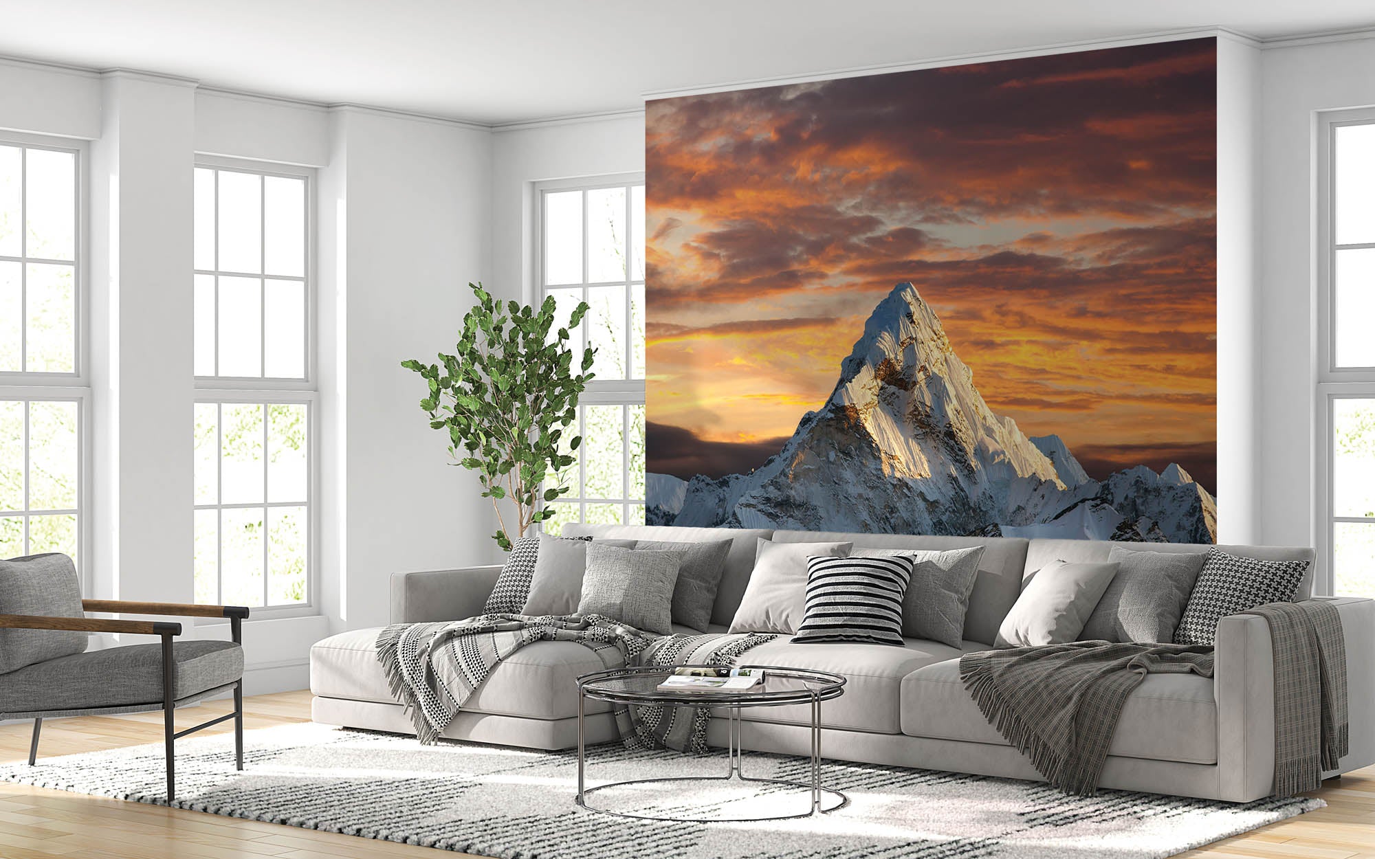 Berg de Ama Dablam in avondlicht - LW00124 Fotobehang