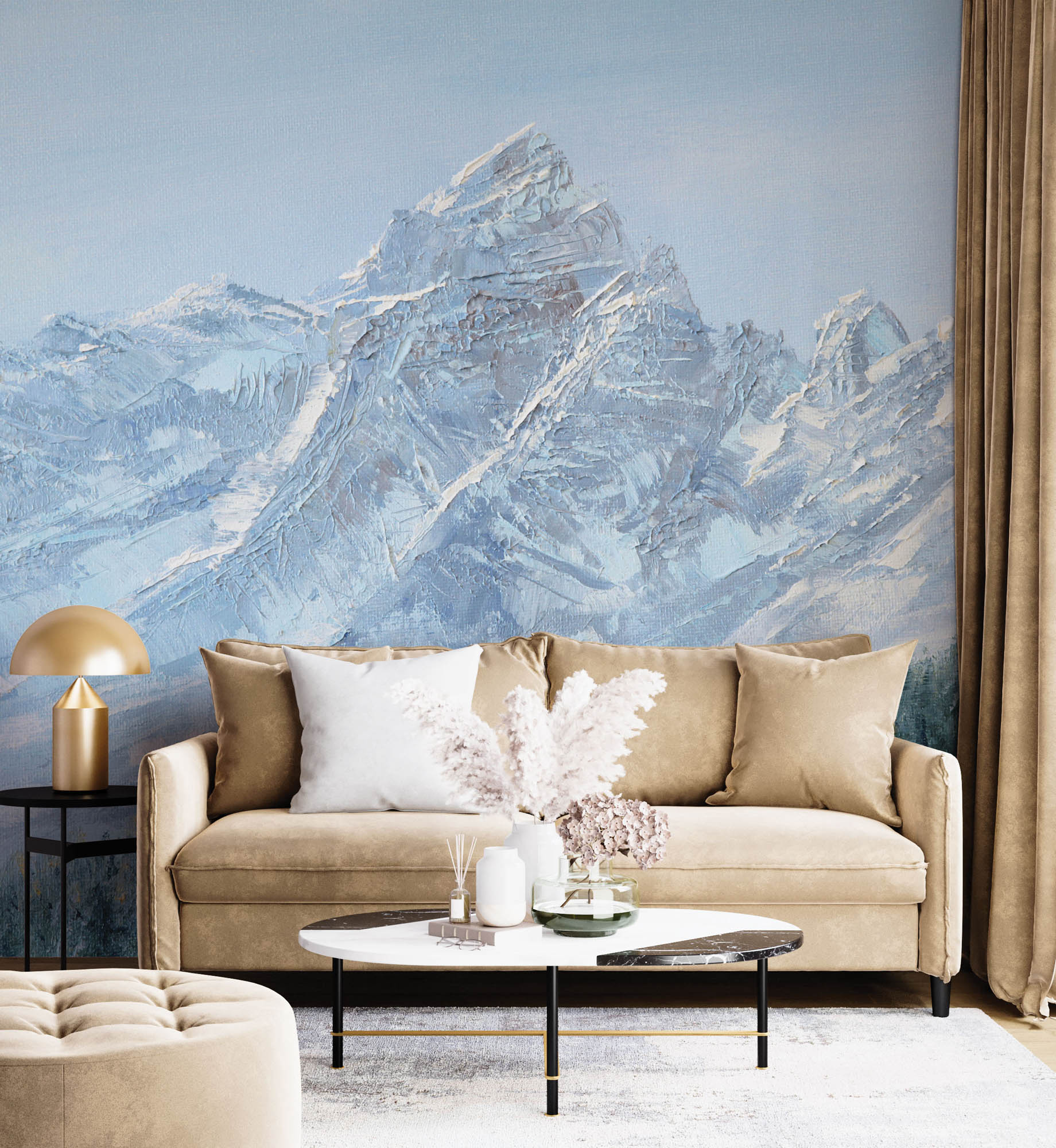 Bergen geschilderd - LW00144 Fotobehang