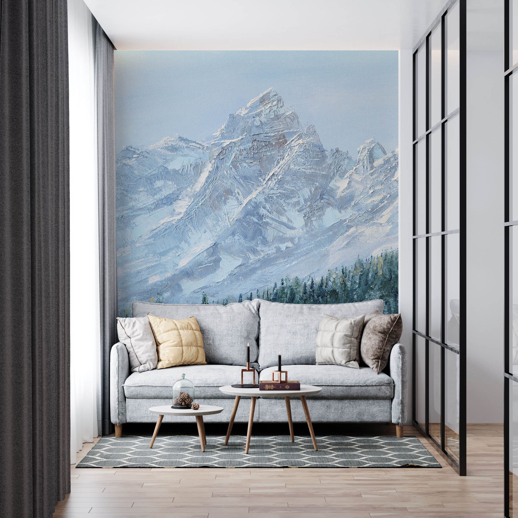 Bergen geschilderd - LW00144 Fotobehang