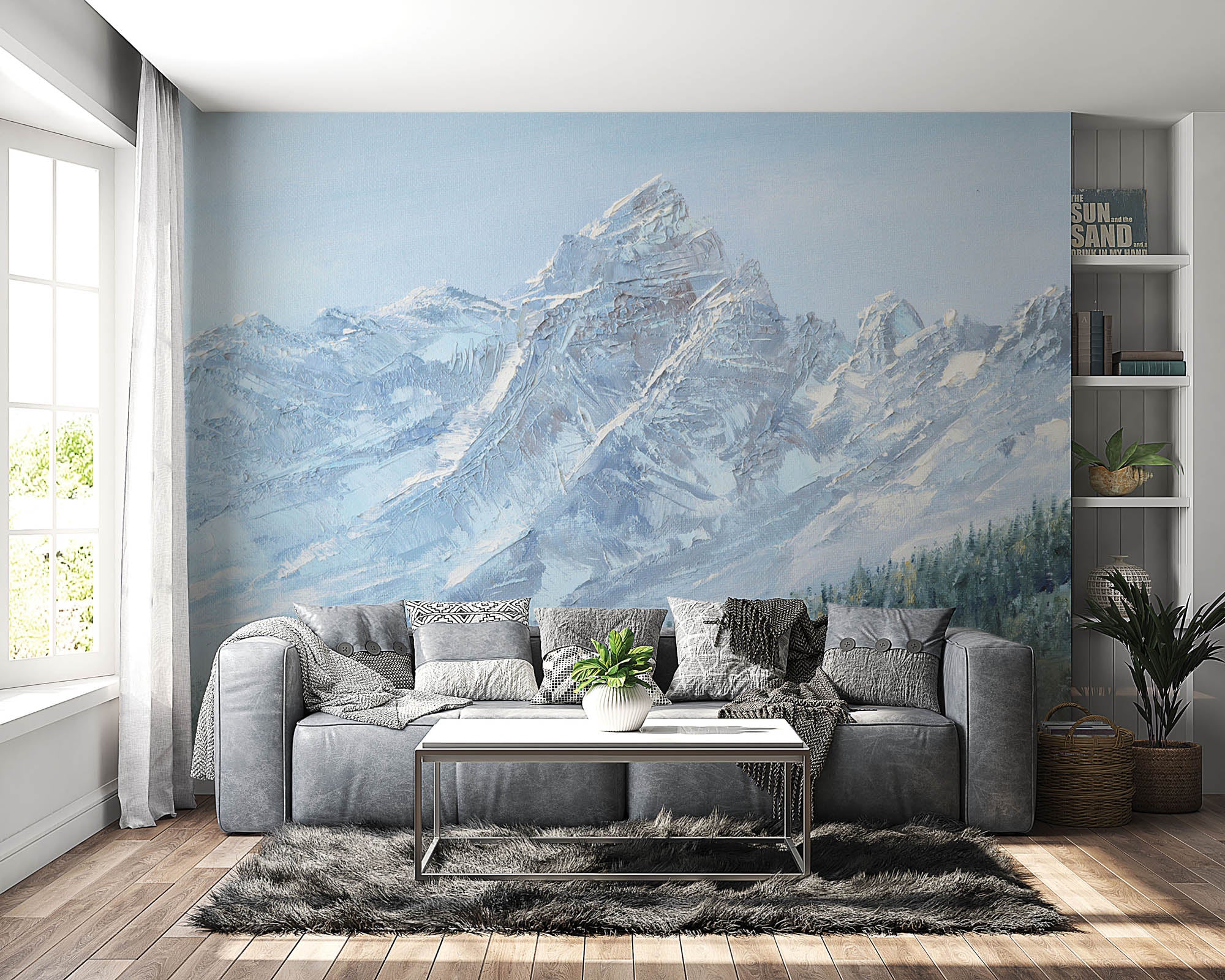 Bergen geschilderd - LW00144 Fotobehang