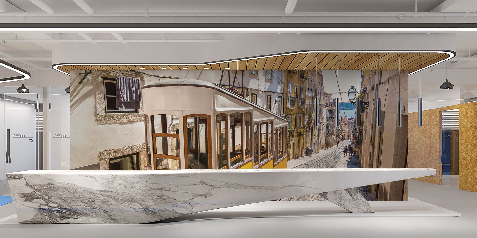 Bergkabelbaan - LW00381 Fotobehang