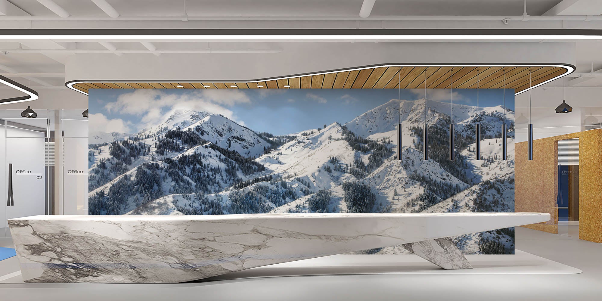 Bergketen Wasatch Range - LW00131 Fotobehang