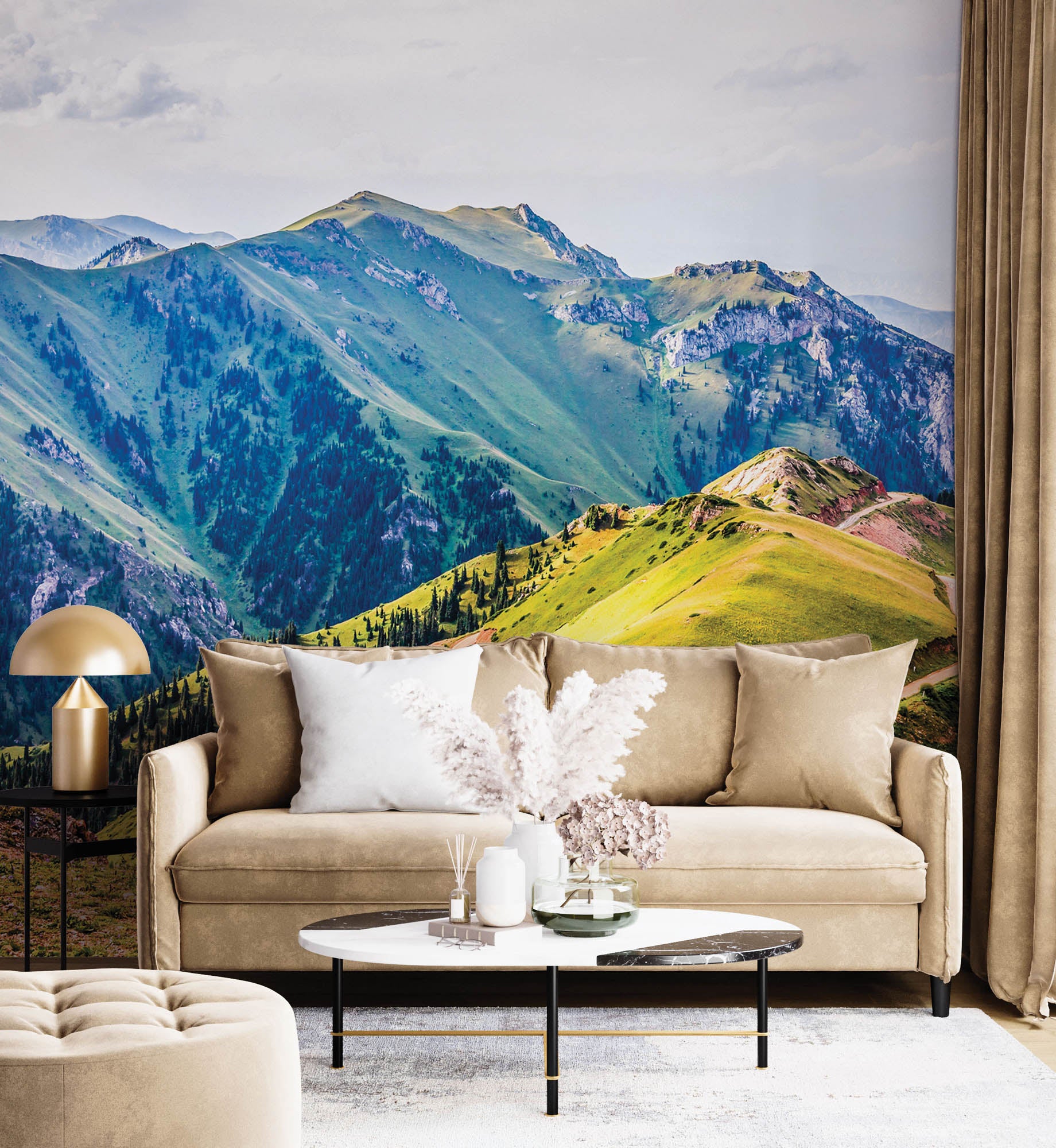 Bergpad in zomer - LW00142 Fotobehang