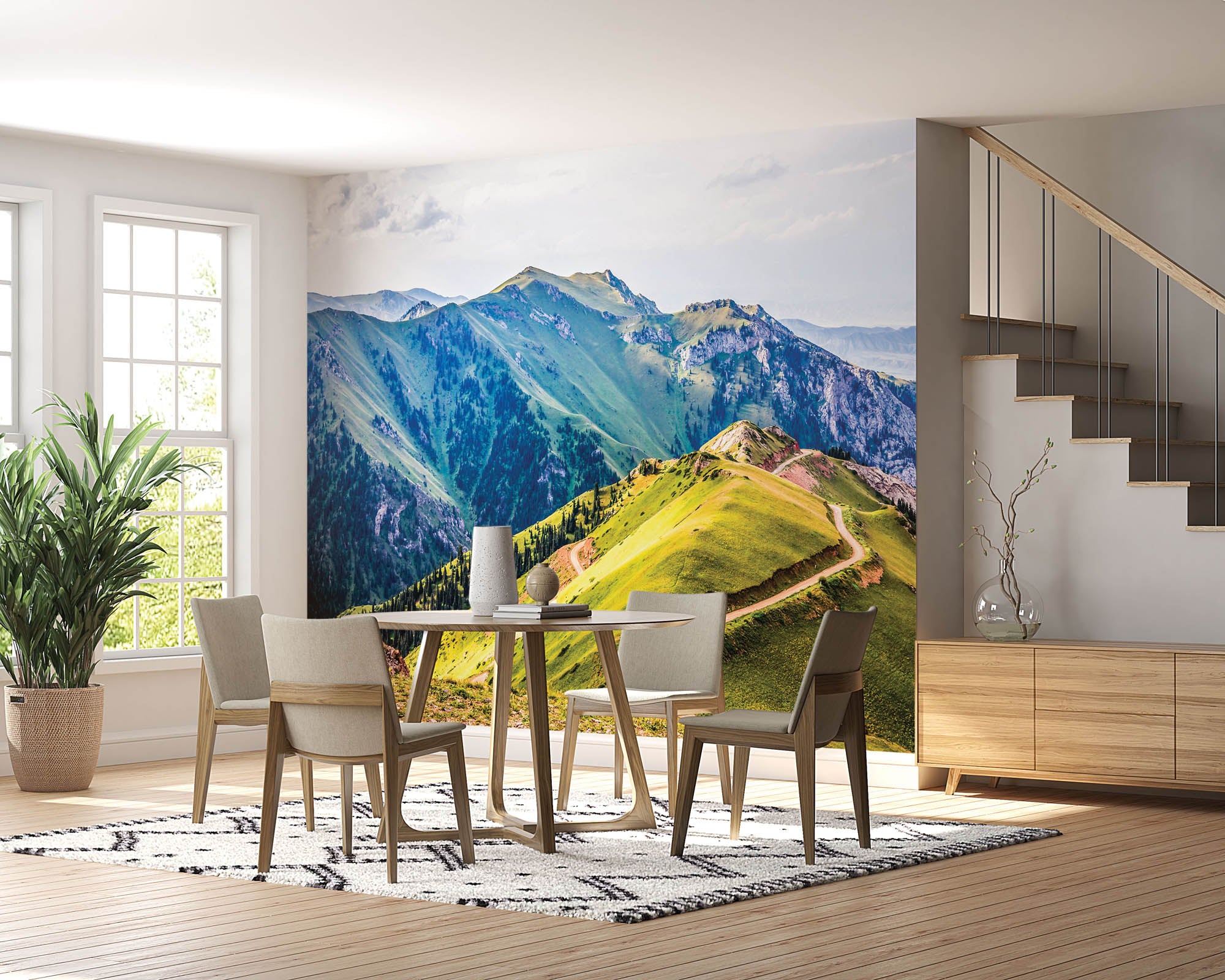 Bergpad in zomer - LW00142 Fotobehang