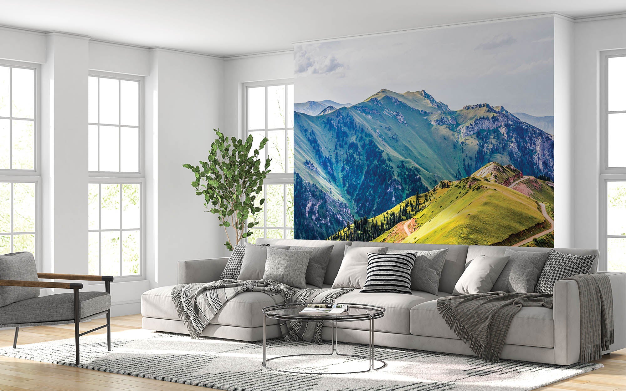 Bergpad in zomer - LW00142 Fotobehang