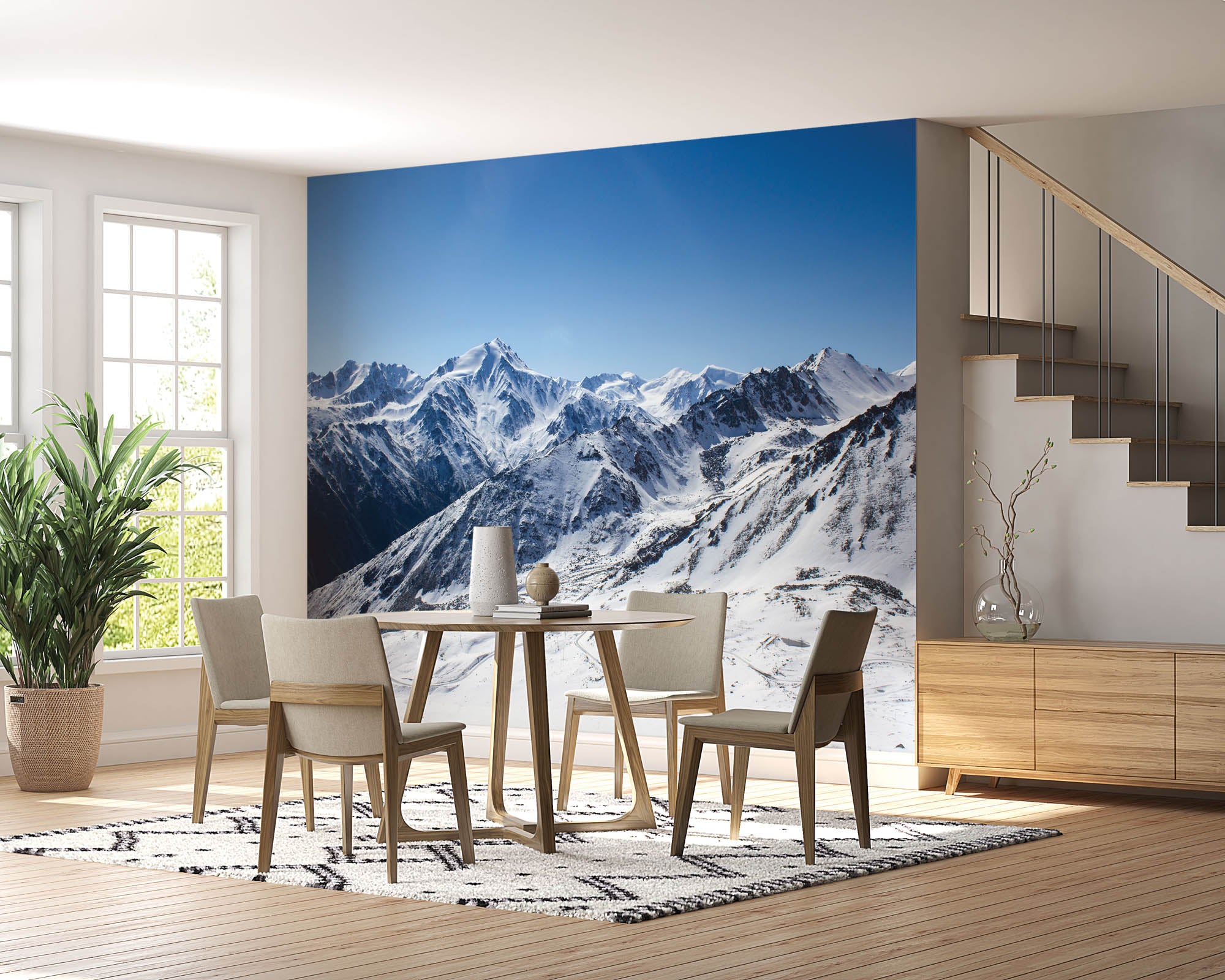 Besneeuwde bergketen Kazakstan - LW00115 Fotobehang