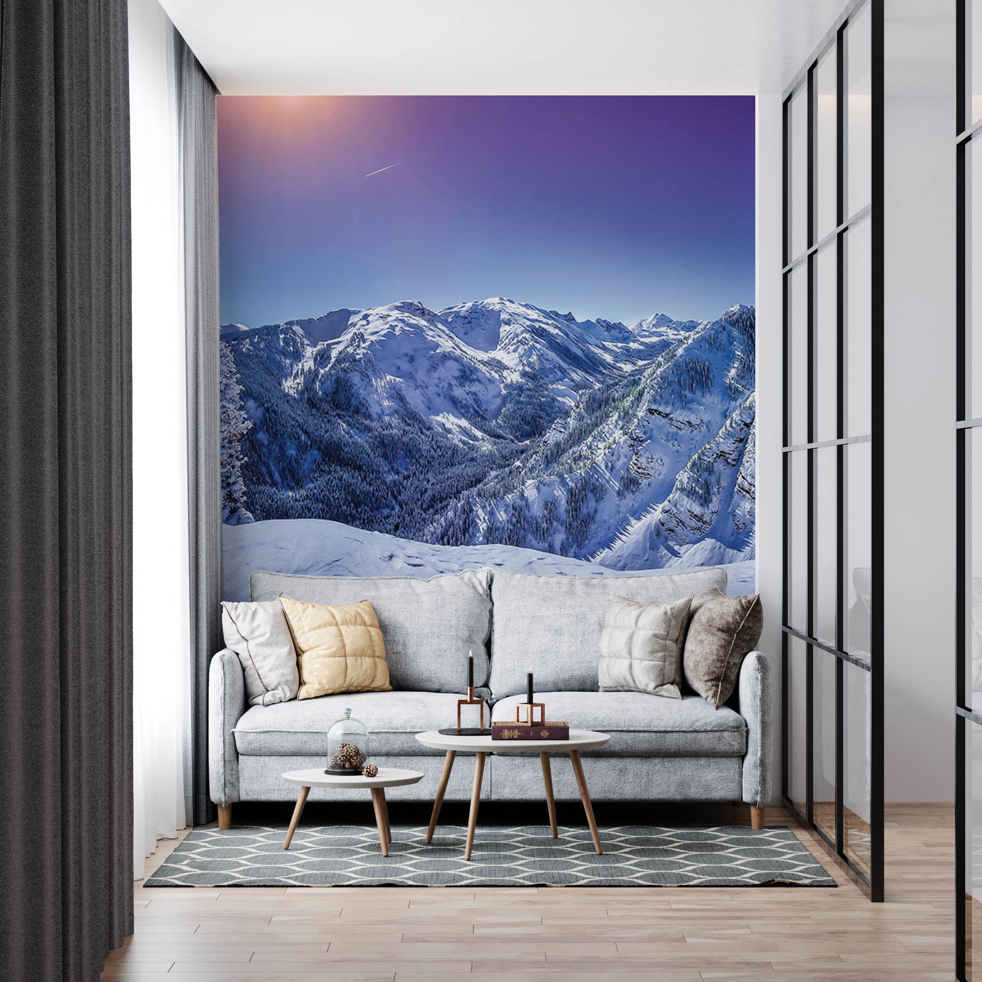 Besneeuwde bergtoppen - LW00122 Fotobehang