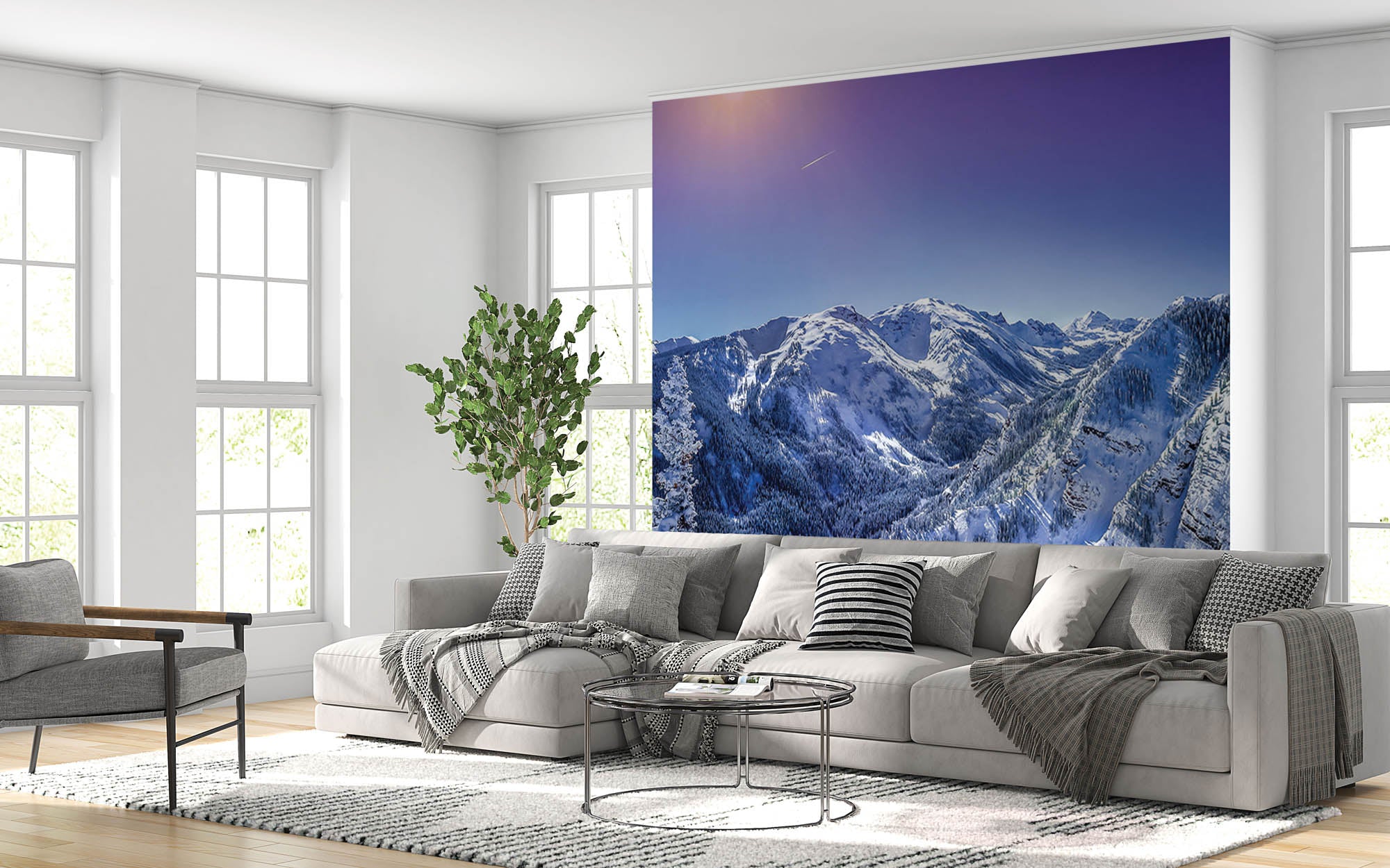 Besneeuwde bergtoppen - LW00122 Fotobehang