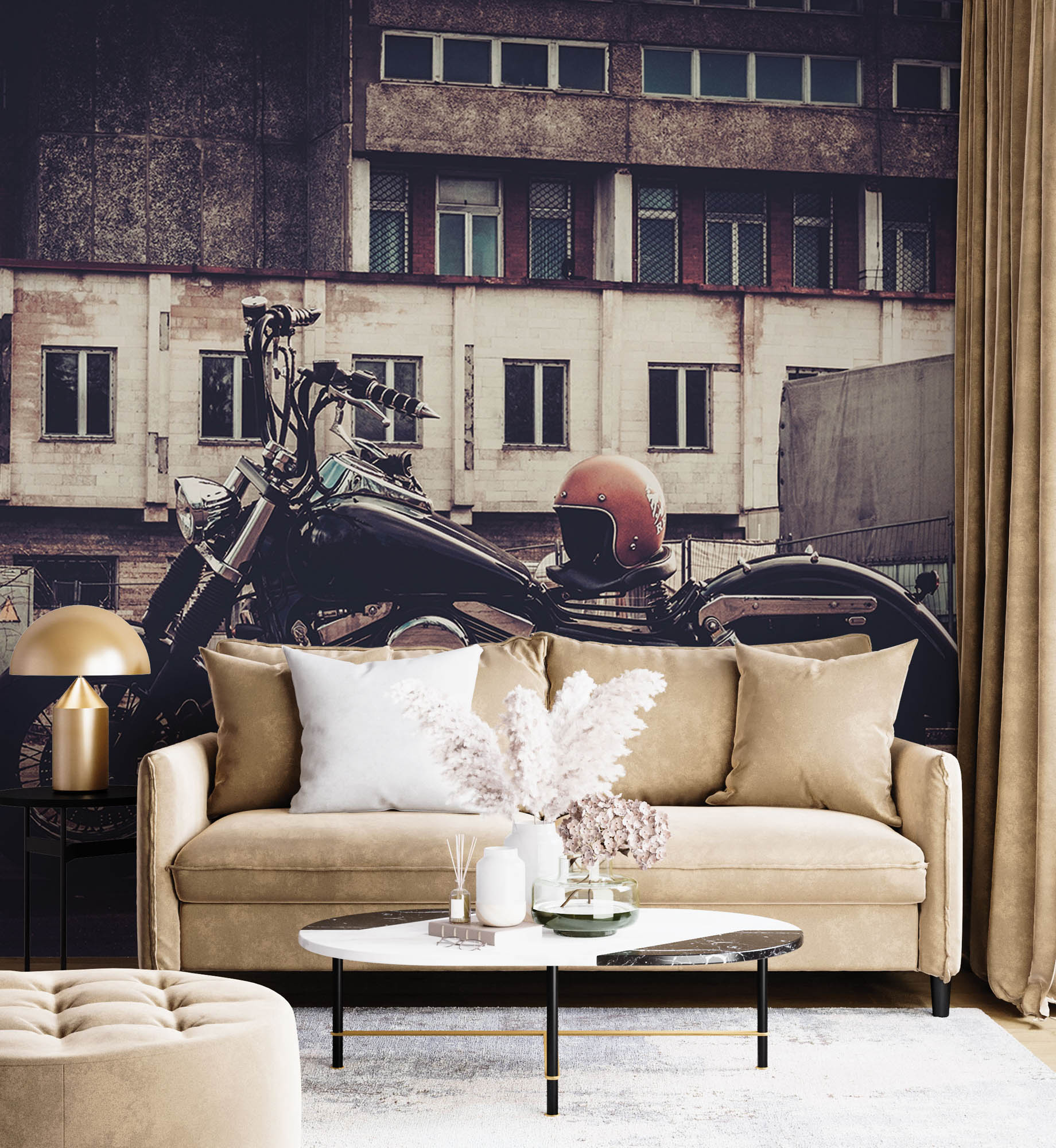 Bobber motor - LW00415 Fotobehang