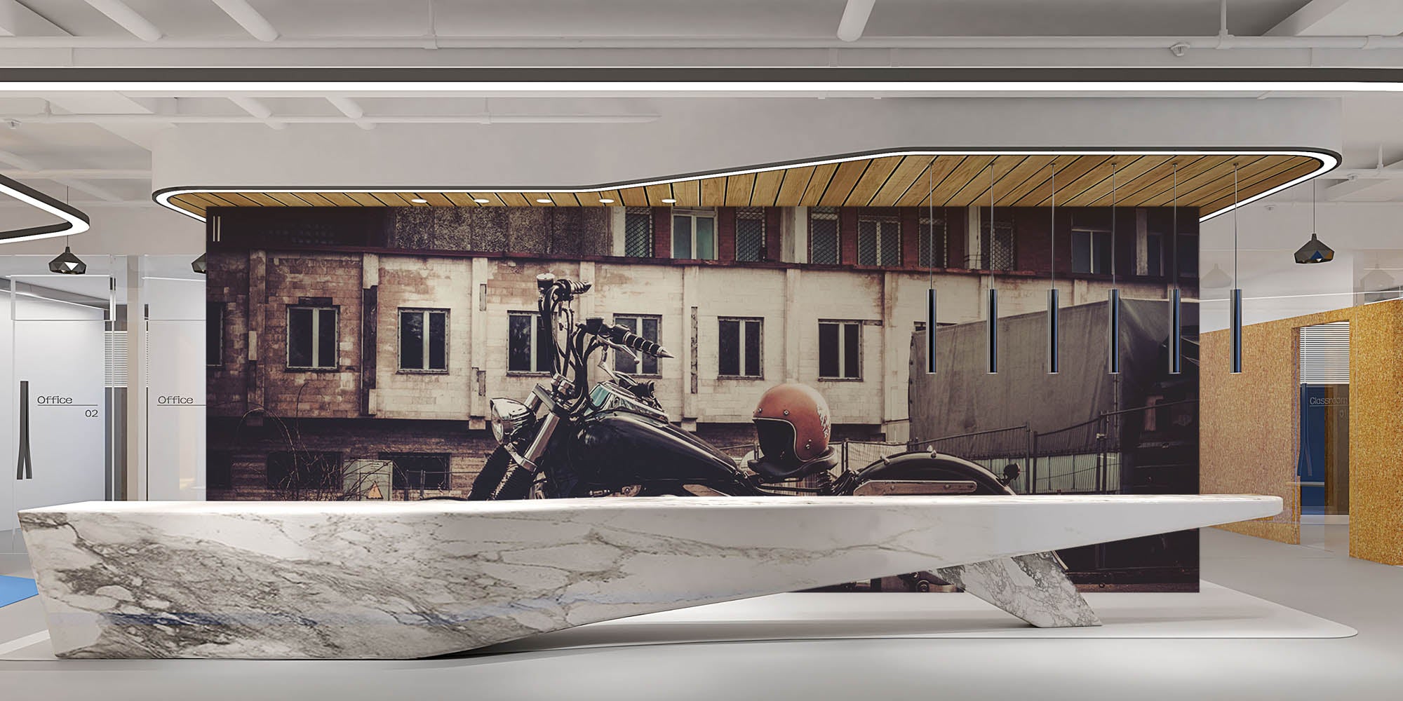 Bobber motor - LW00415 Fotobehang