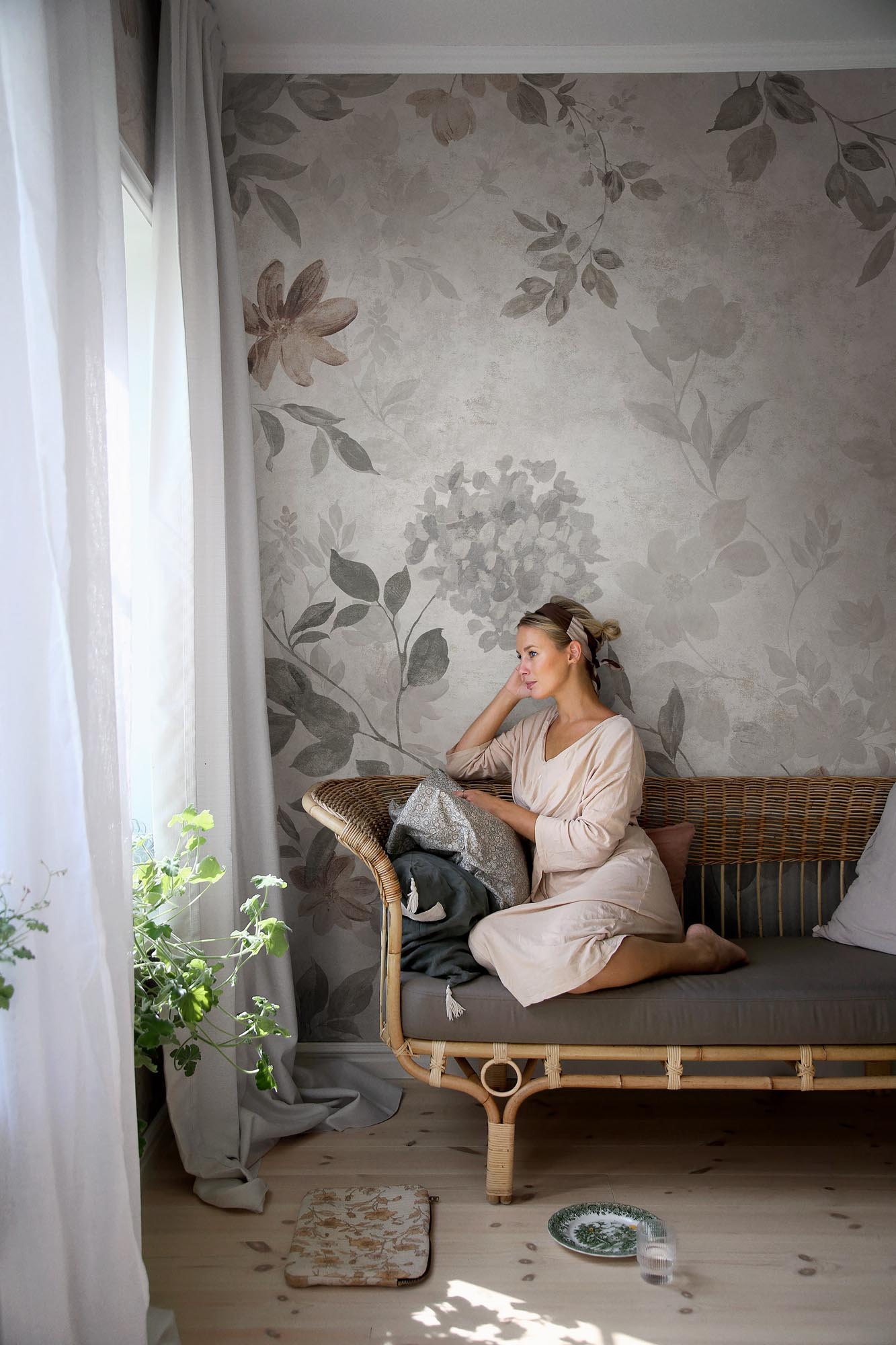 Boråstapeter Cottage garden Marion's Mural 3594 Behang