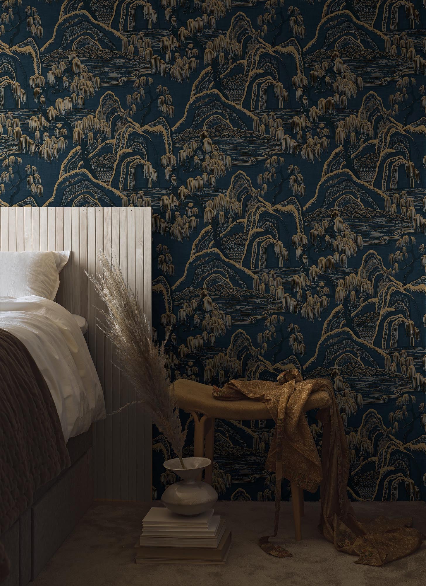 Boråstapeter Eastern Simplicity Indigo Garden 3132 Behang