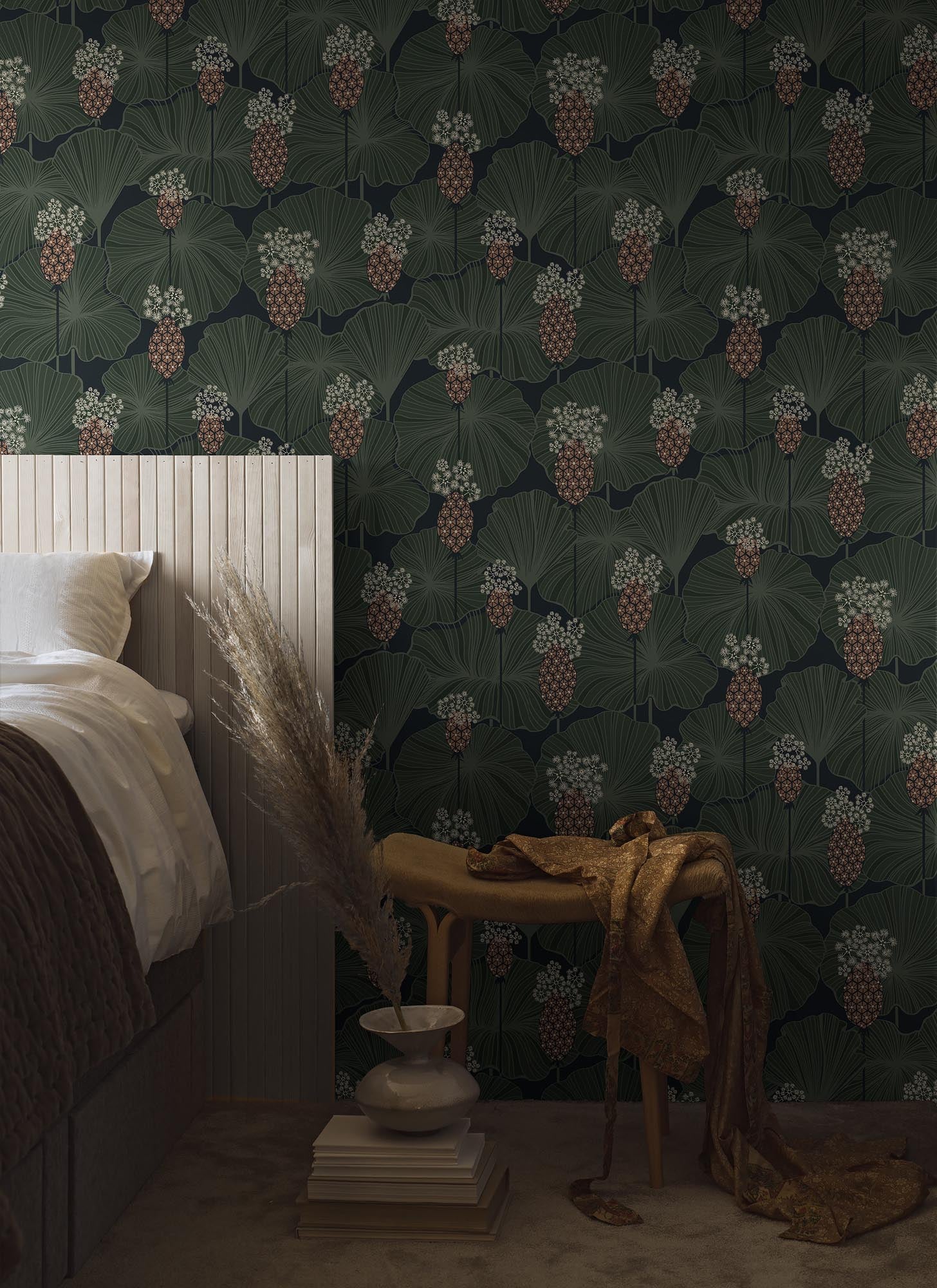 Boråstapeter Eastern Simplicity Umbrella Leaves 3119 Behang