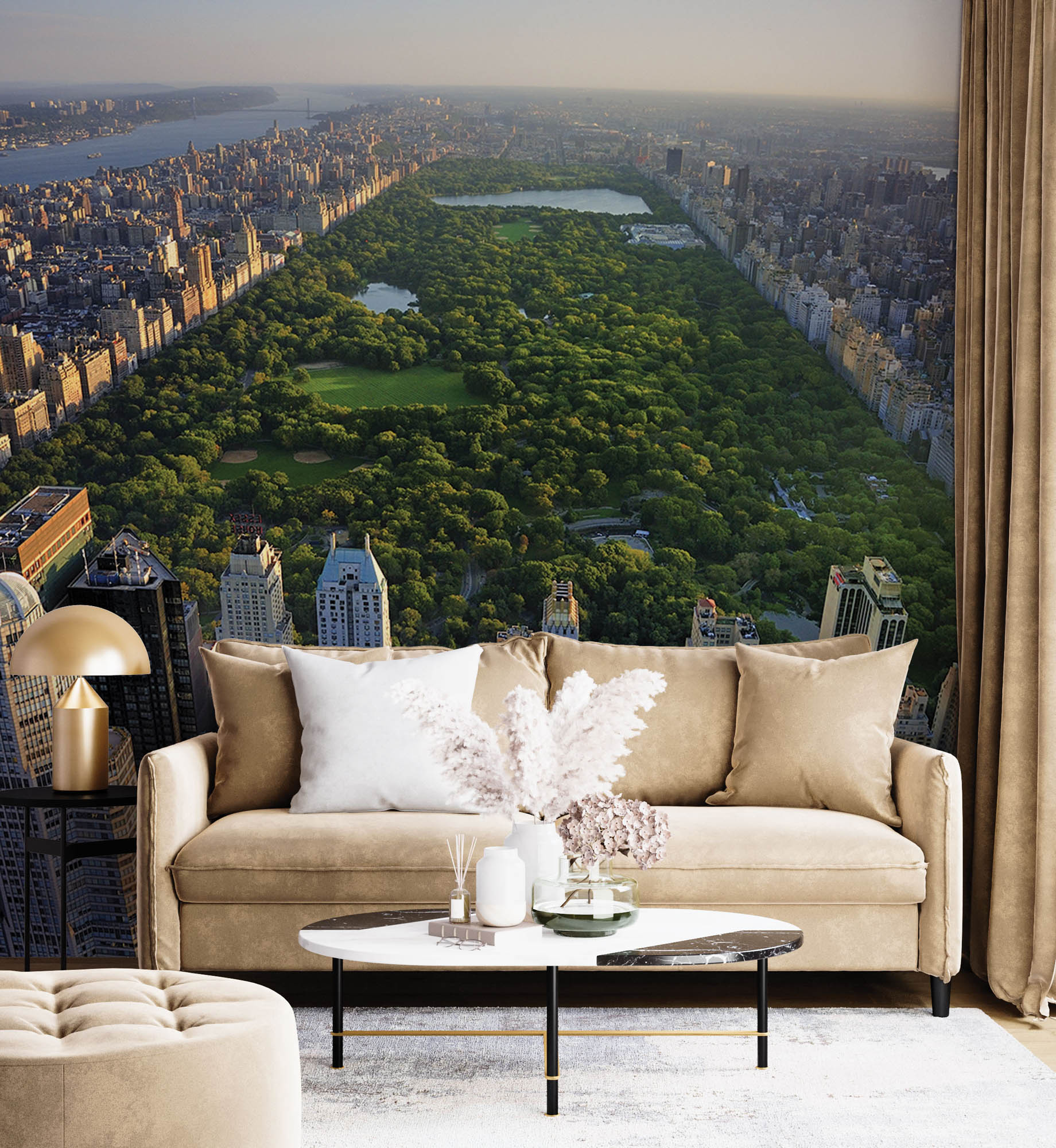 Bovenaanzicht Central Park - LW00309 Fotobehang