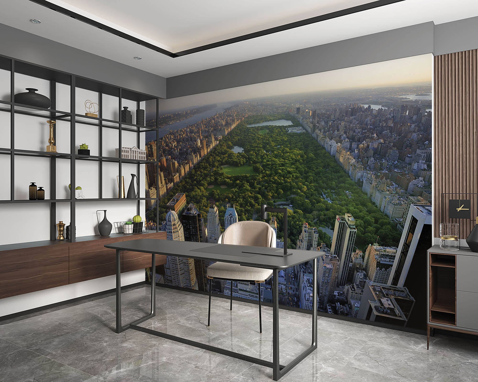 Bovenaanzicht Central Park - LW00309 Fotobehang