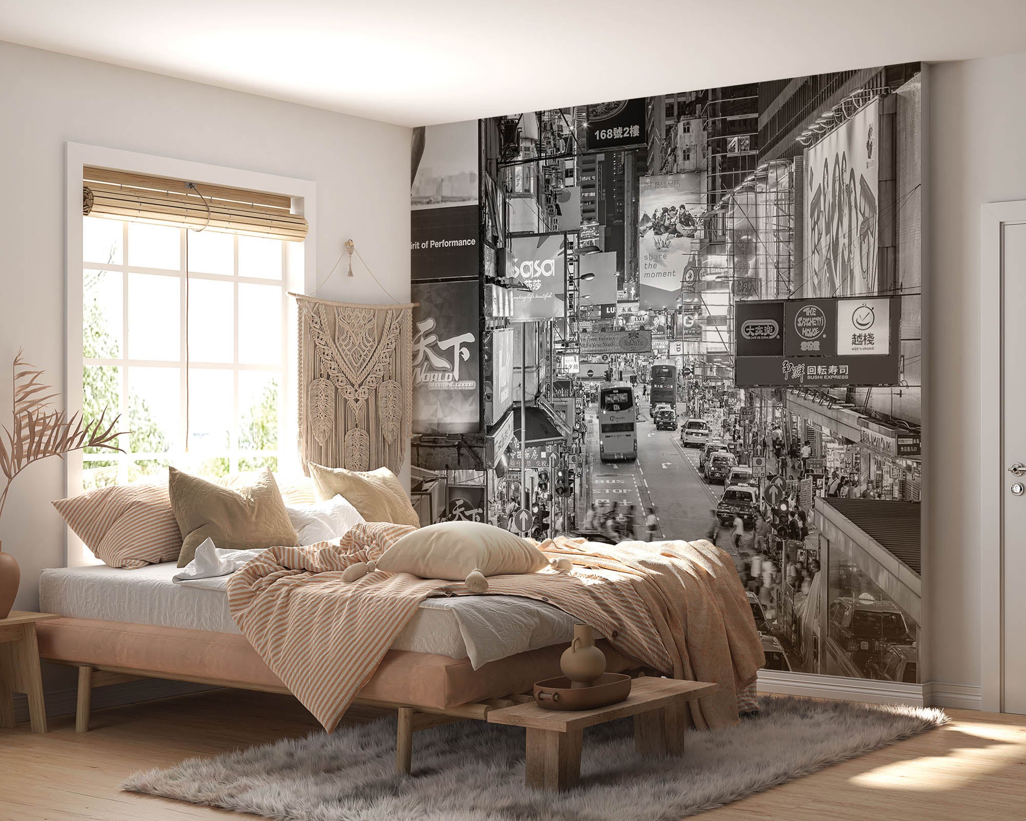 Brooklyn Brug in New York zwart=wit - LW00325 Fotobehang